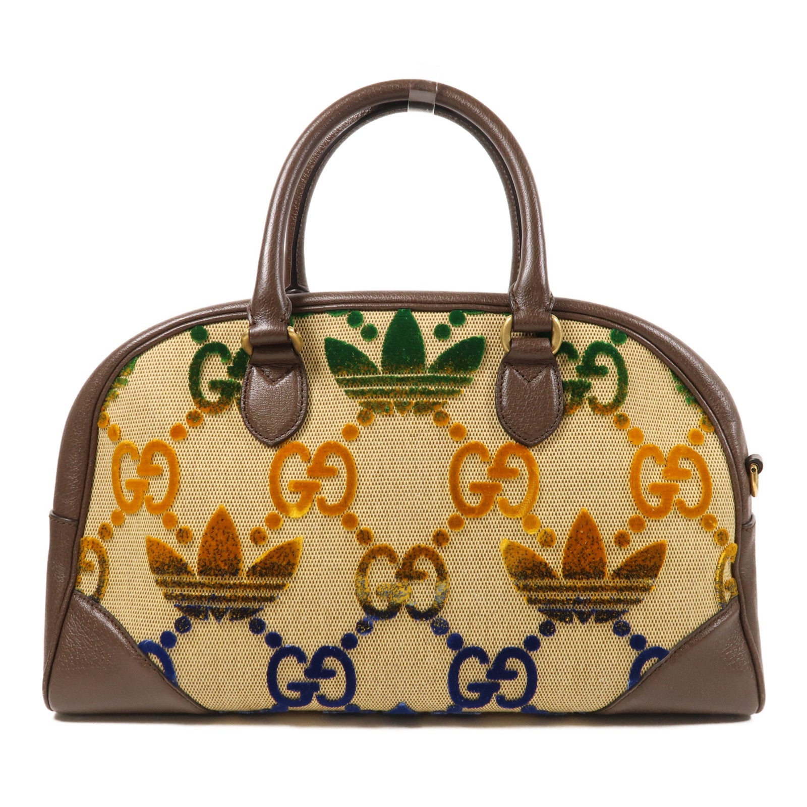 GUCCI 帆布Gucci X Adidas Boston Bag金扣肩背袋