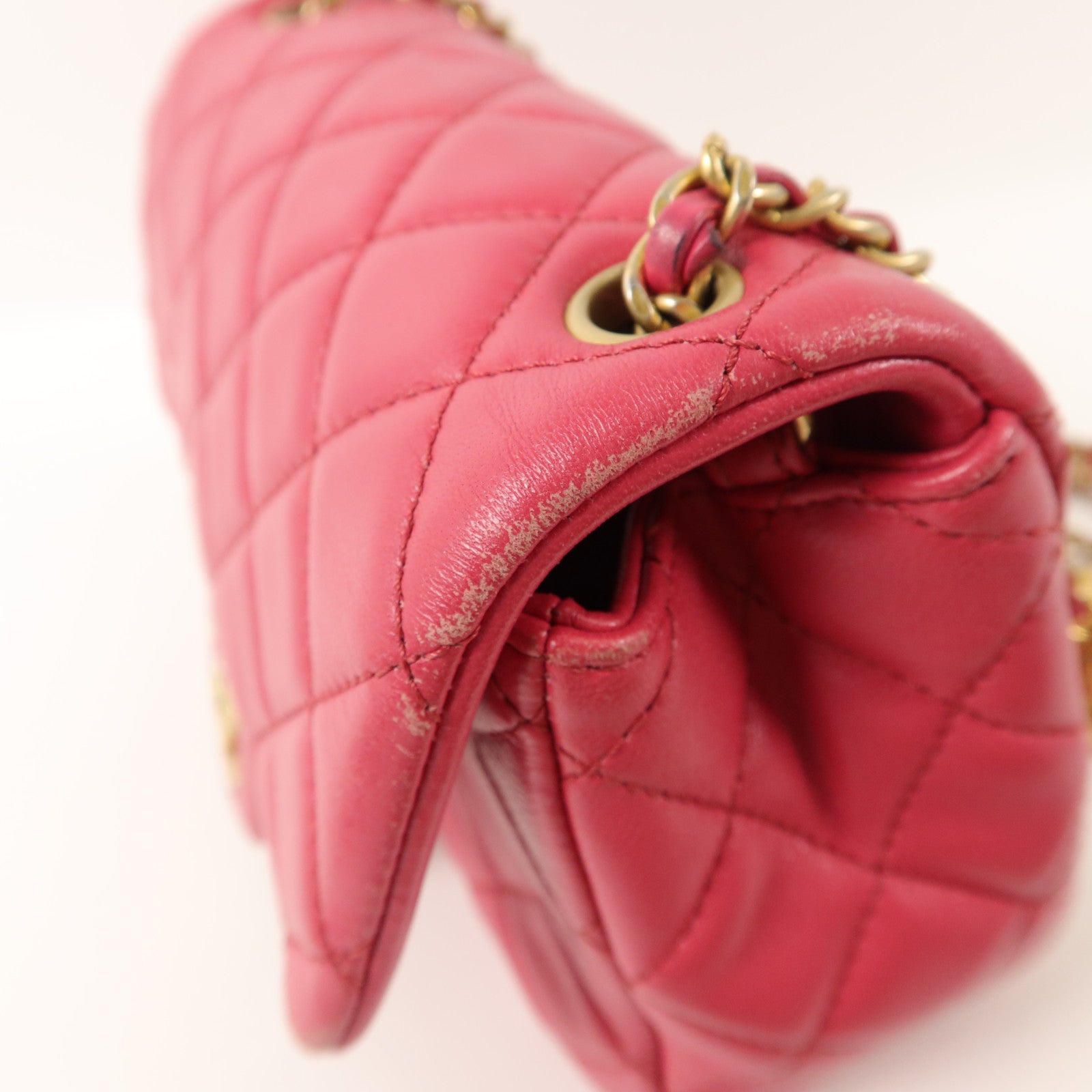 CHANEL 羊皮皮革Mini Classic 17鏈帶肩背袋