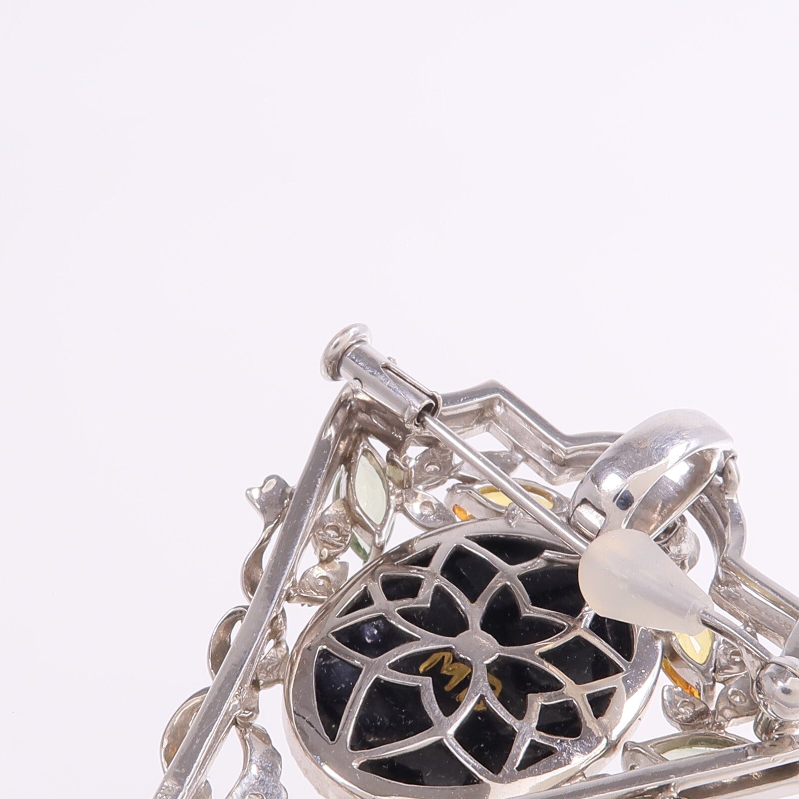 JEWELRY 18K白金Sapphire Diamond Pendant Top吊墜
