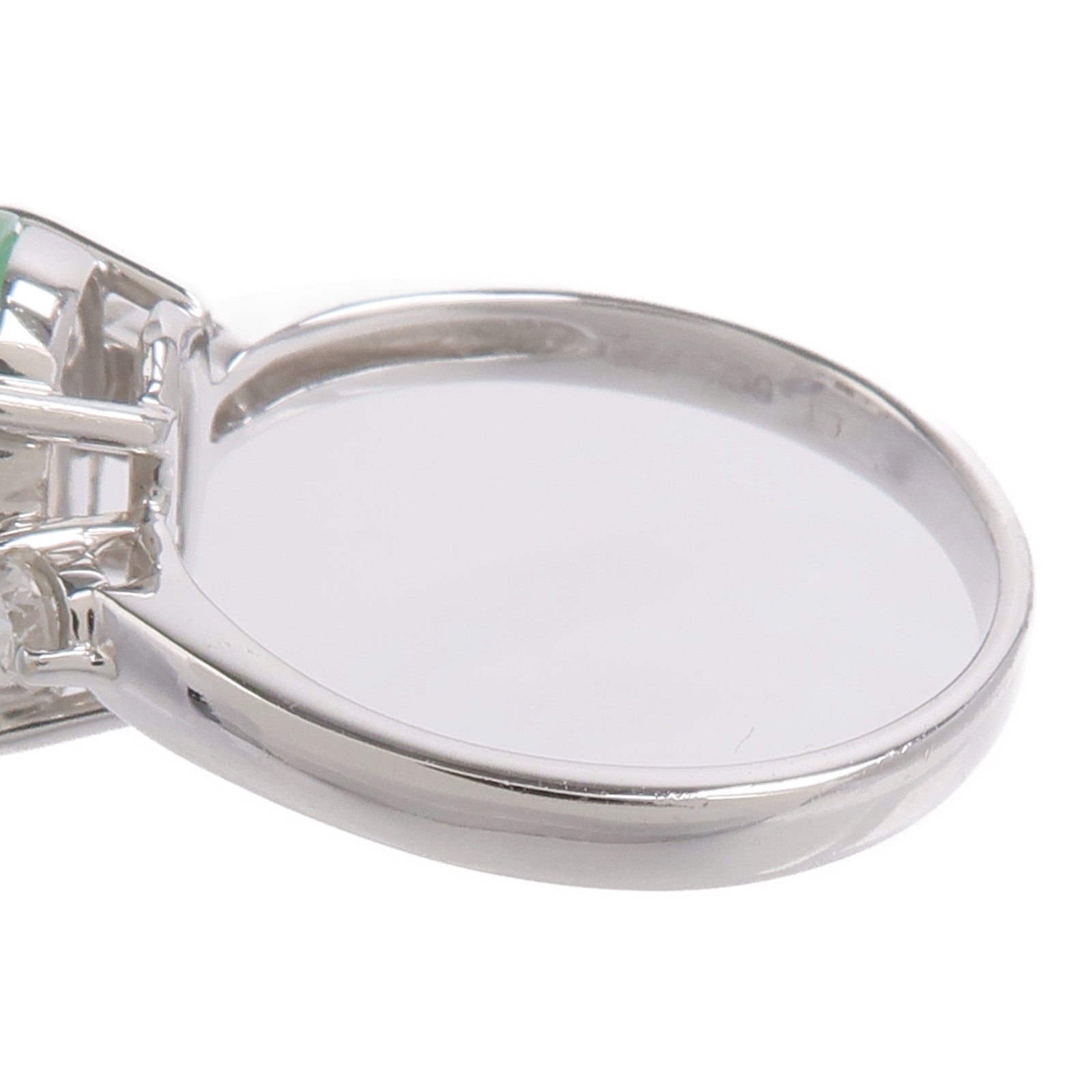 JEWELRY 18K白金Jade Diamond Ring翡翠/鑽石戒指