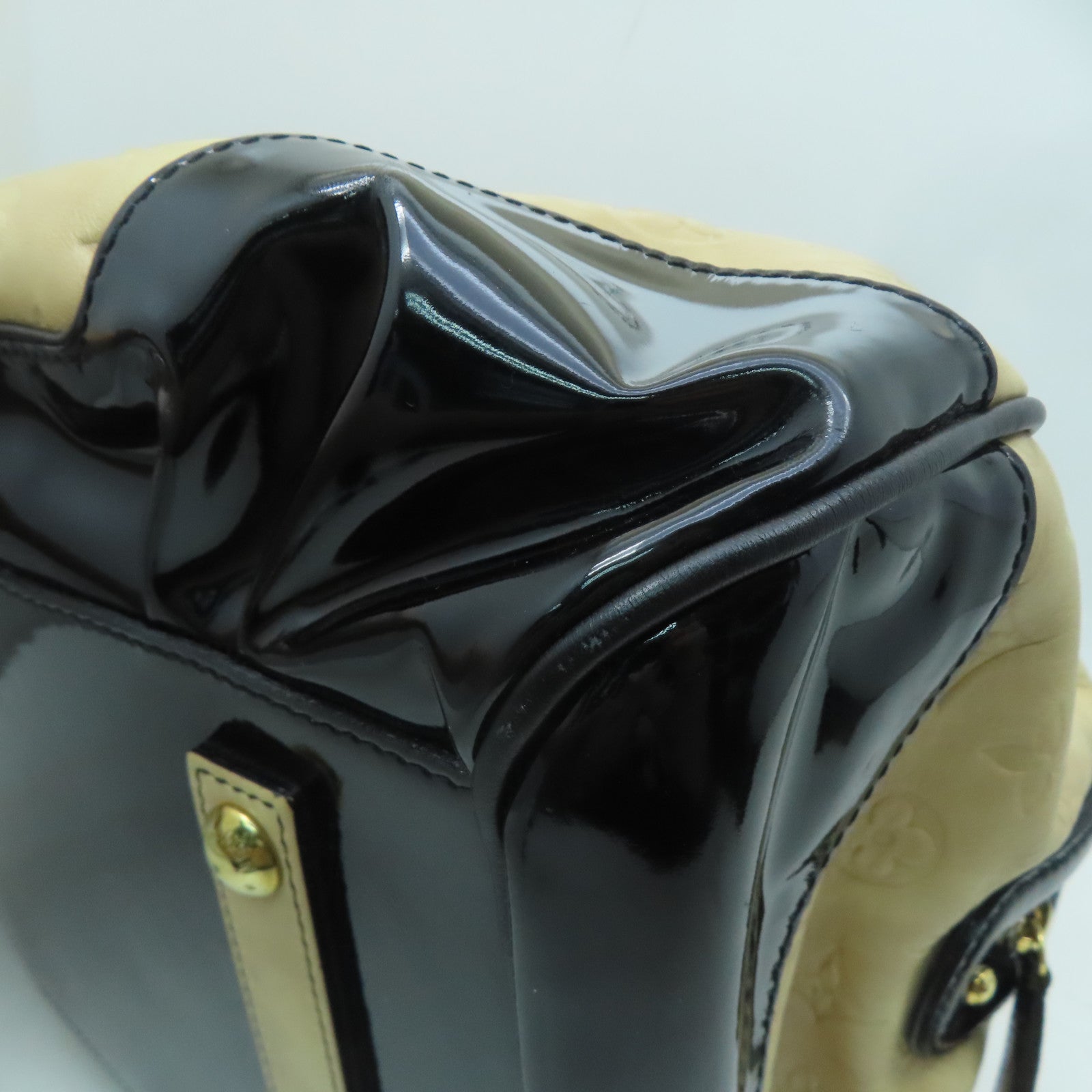 LOUIS VUITTON 【激減優惠】Monogram Stephen金扣手挽肩背兩用袋奶油米白色/黑色