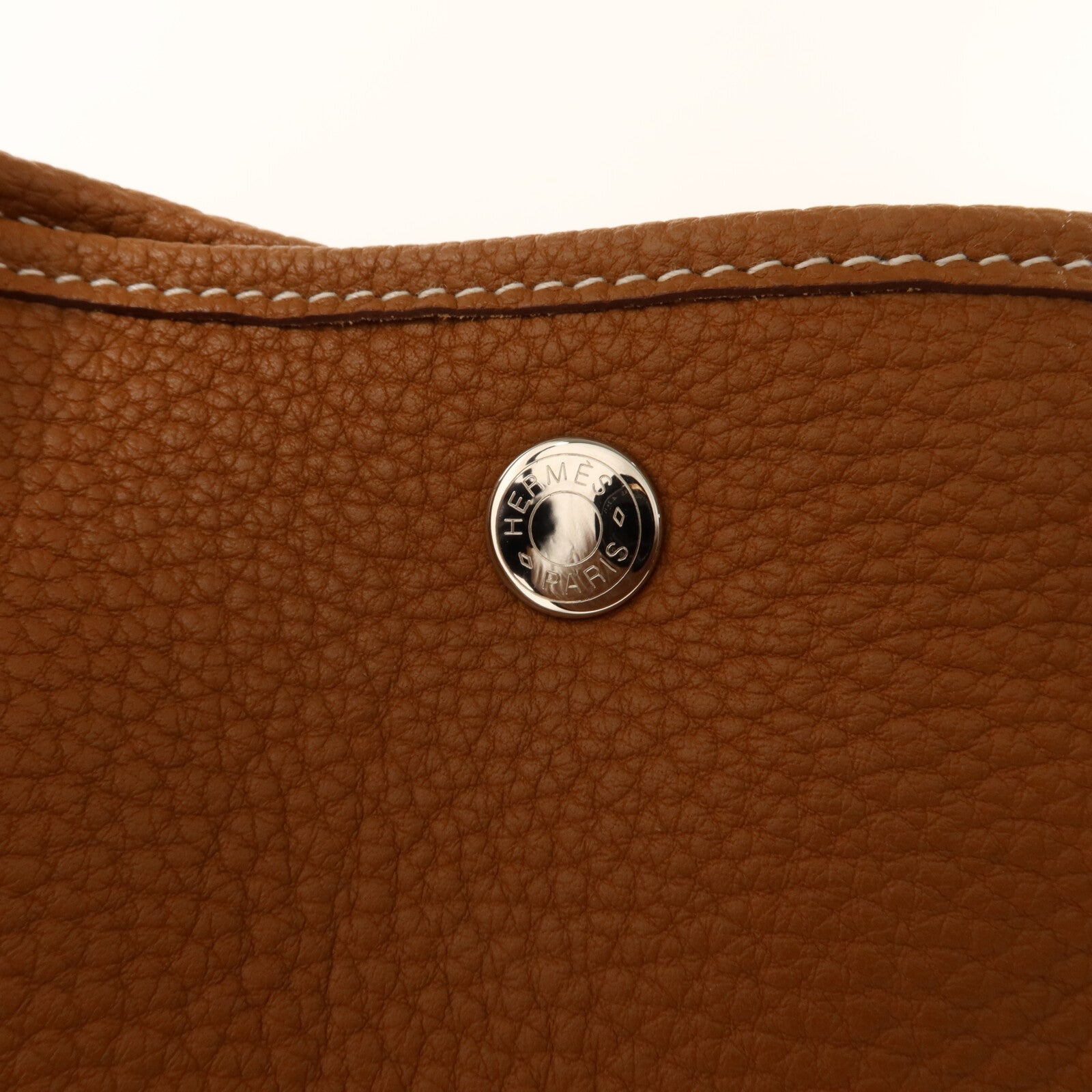 HERMES Negonda皮革Garden Party PM手挽袋Gold