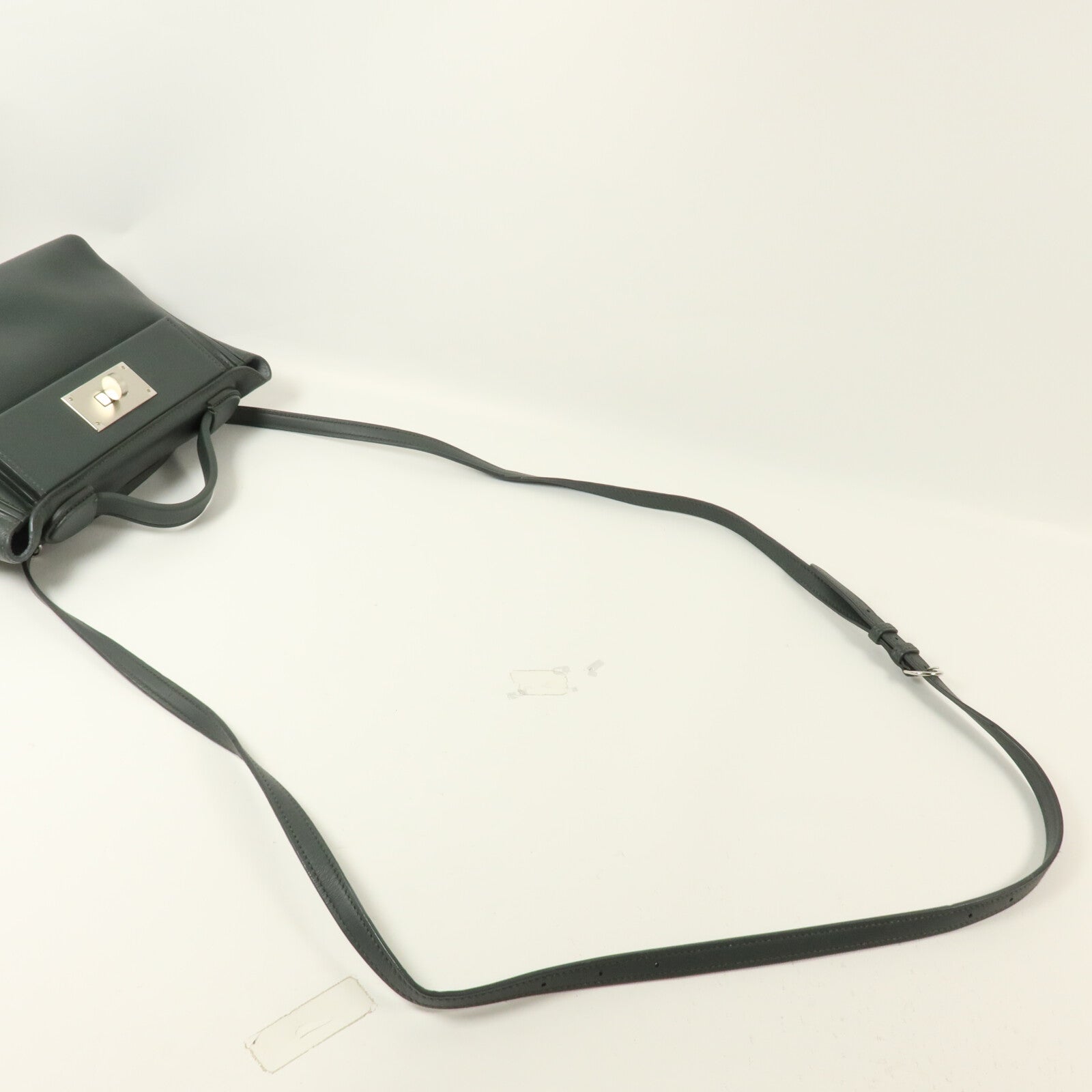 HERMES Evercolor皮革24/24 Mini手挽肩背兩用袋Vert Mangrove/Gris Pantin