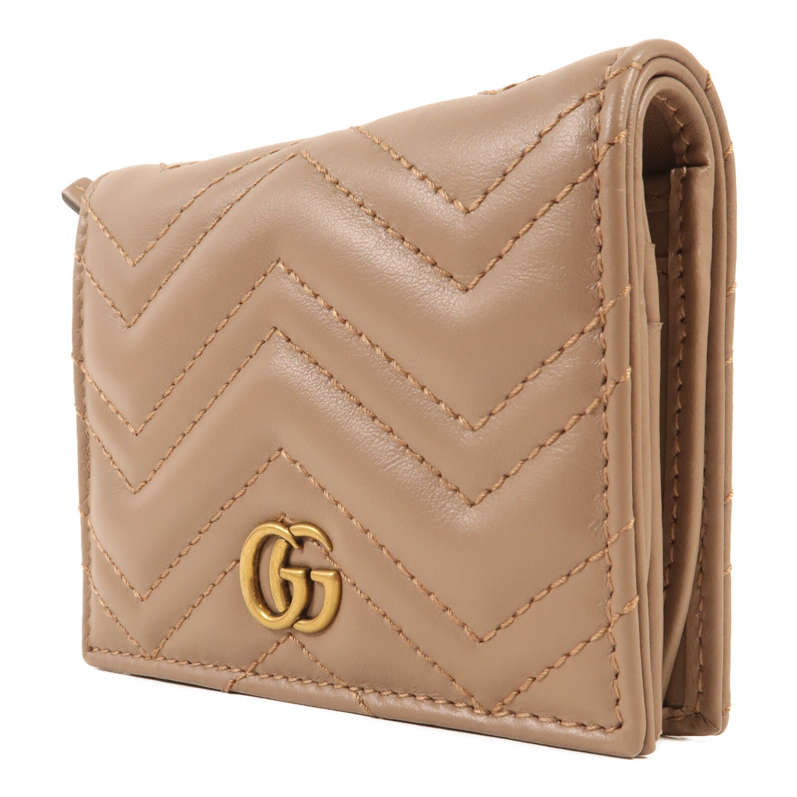 GUCCI 牛皮皮革Wallet金扣錢包
