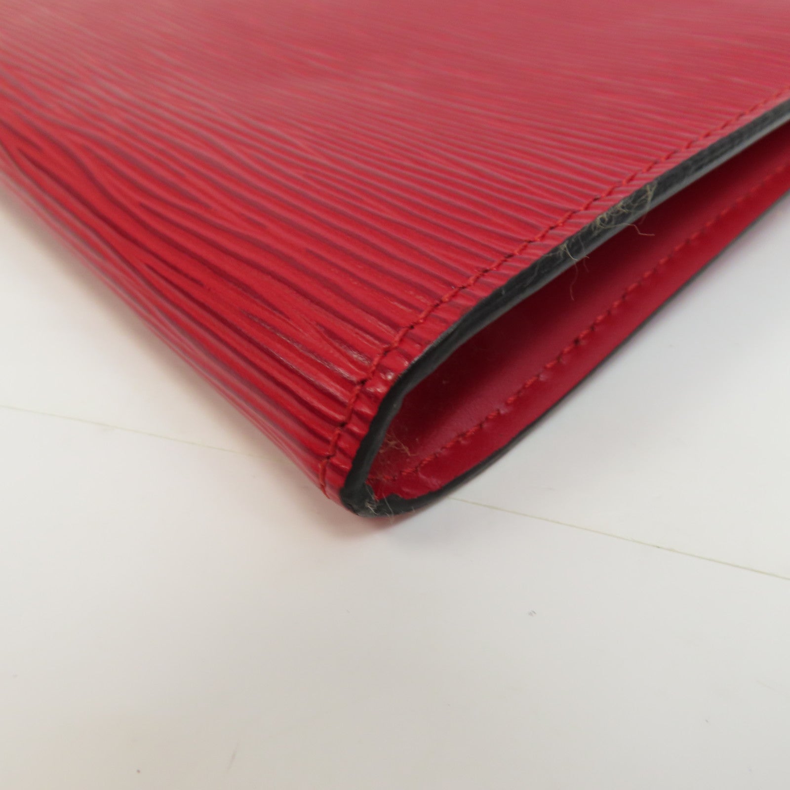 LOUIS VUITTON Epi Accessories Pouch金扣手挽袋紅色
