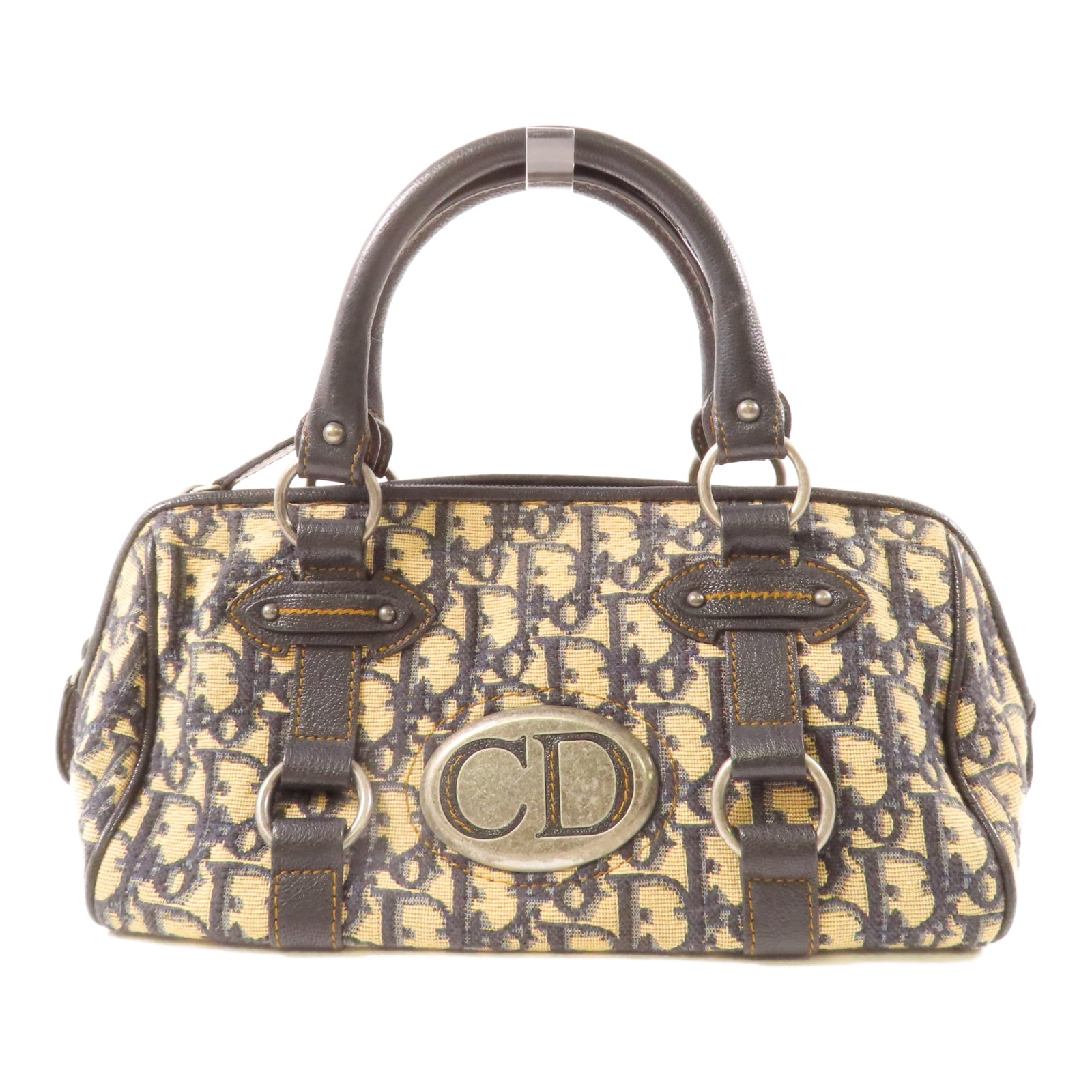 Dior 【激減優惠】帆布Hand Bag銀扣手挽袋藍色