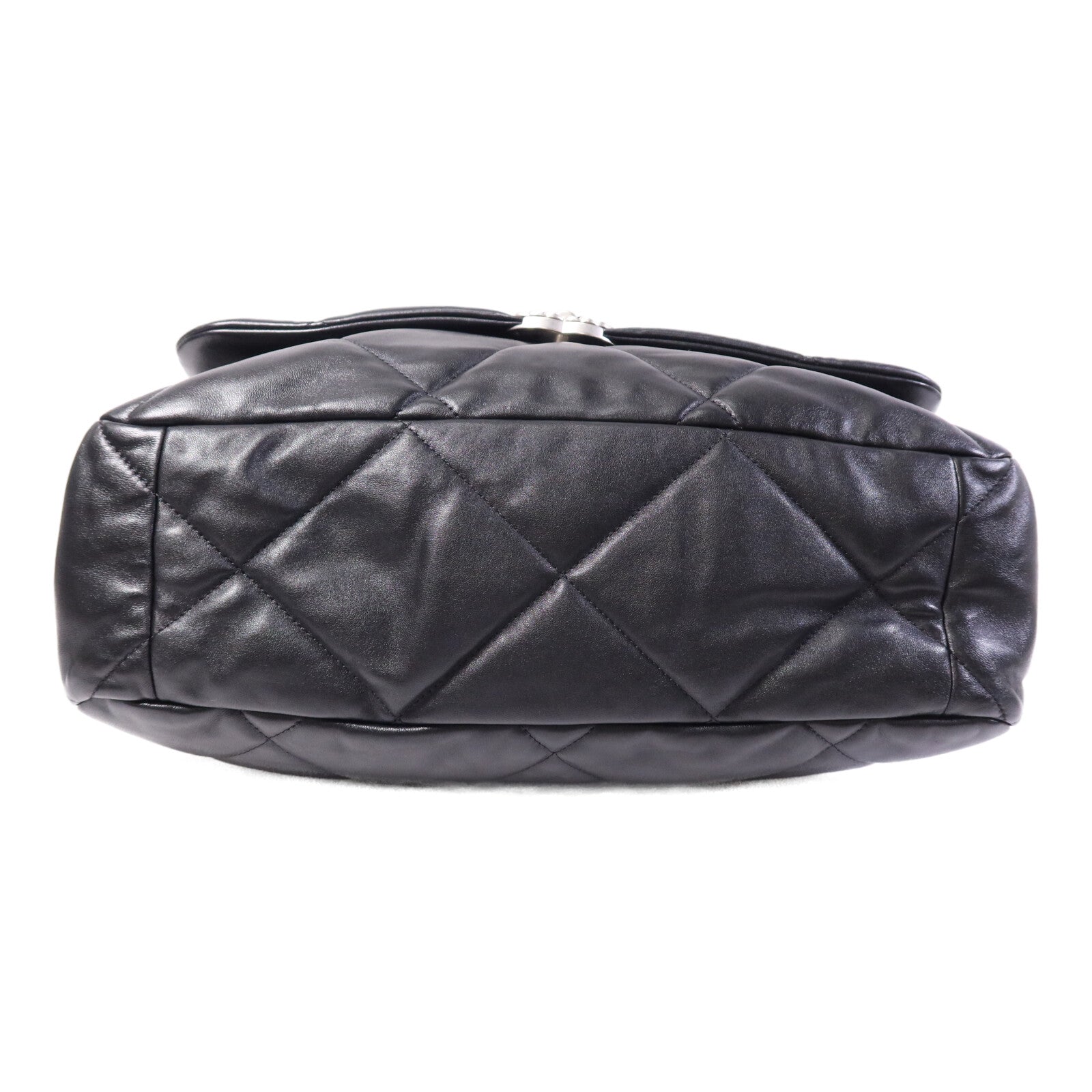 CHANEL 羊皮皮革Chanel 19 Large鏈帶手挽肩背兩用袋