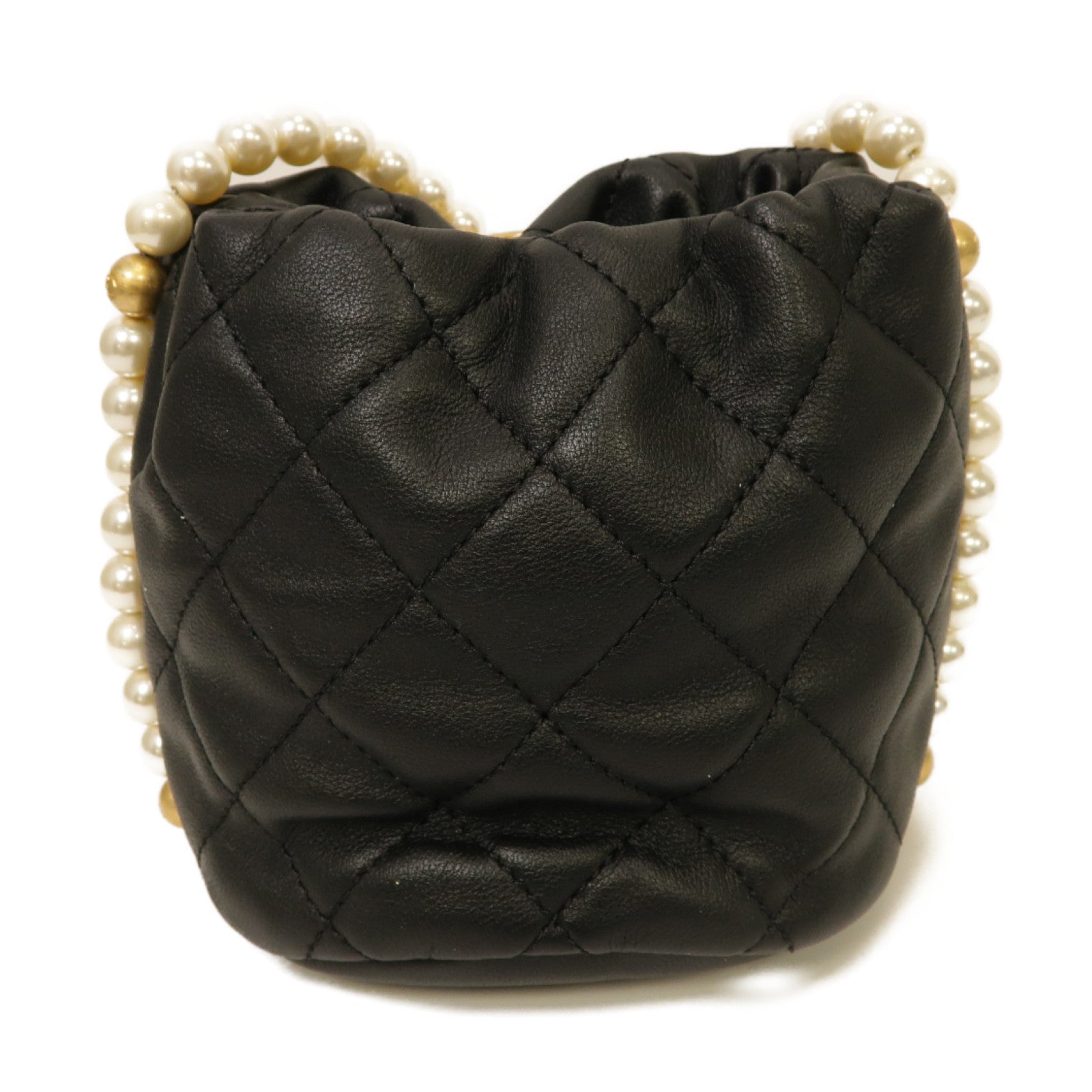 CHANEL 菱格羊皮皮革Shoulder Bag金扣肩背袋黒色