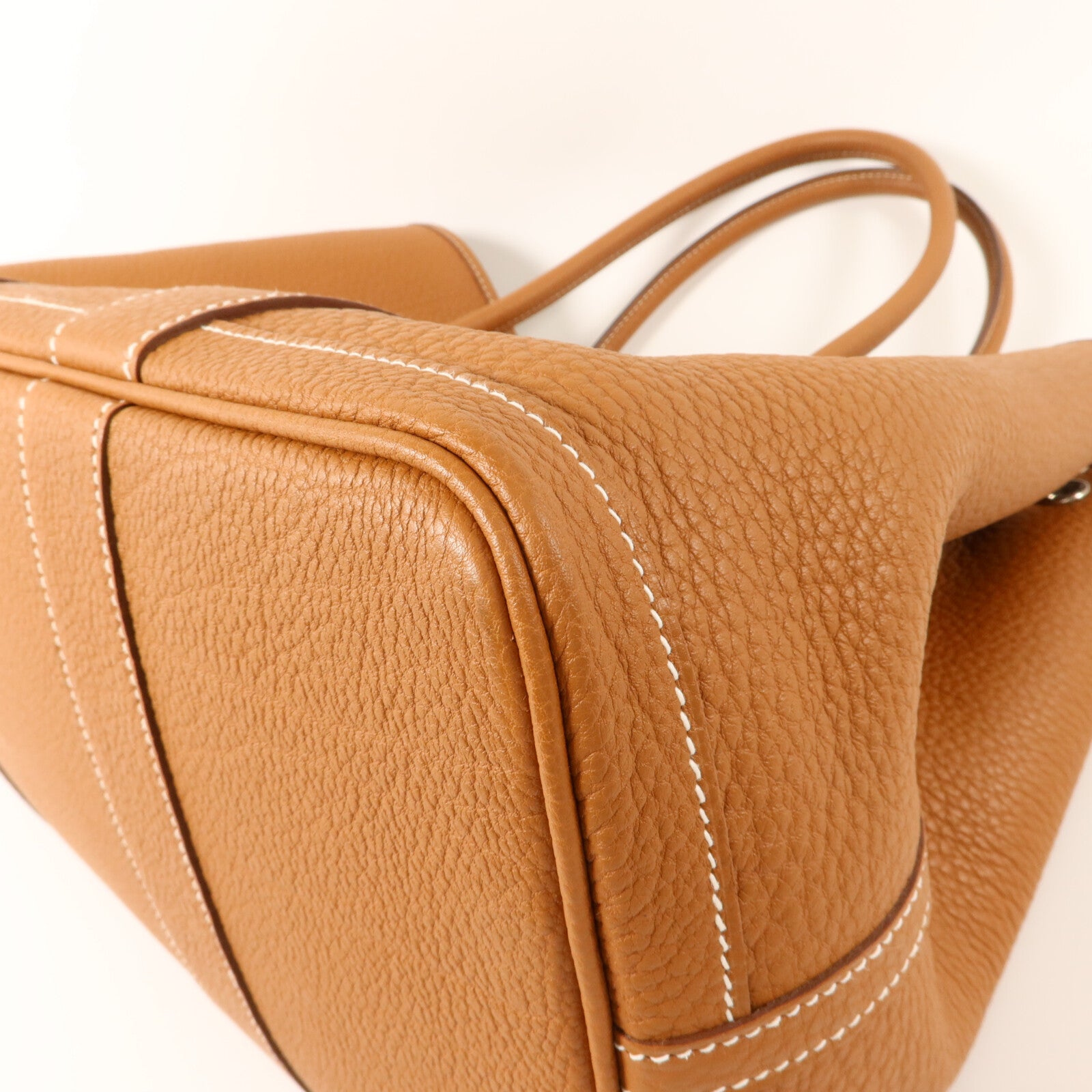HERMES Negonda皮革Garden Party PM手挽袋Gold
