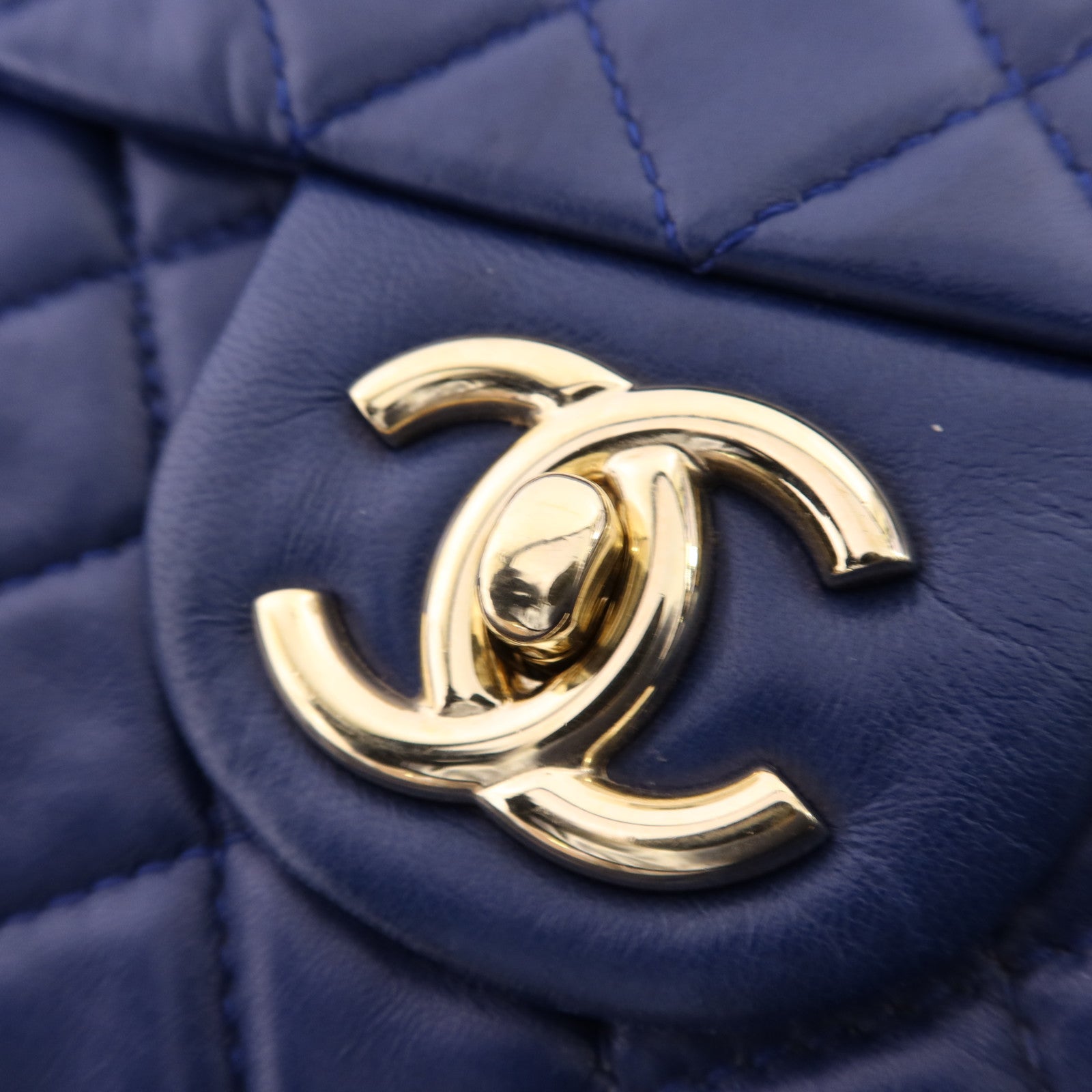 CHANEL 羊皮皮革Single Flap Bag金扣鏈帶手挽肩背兩用袋