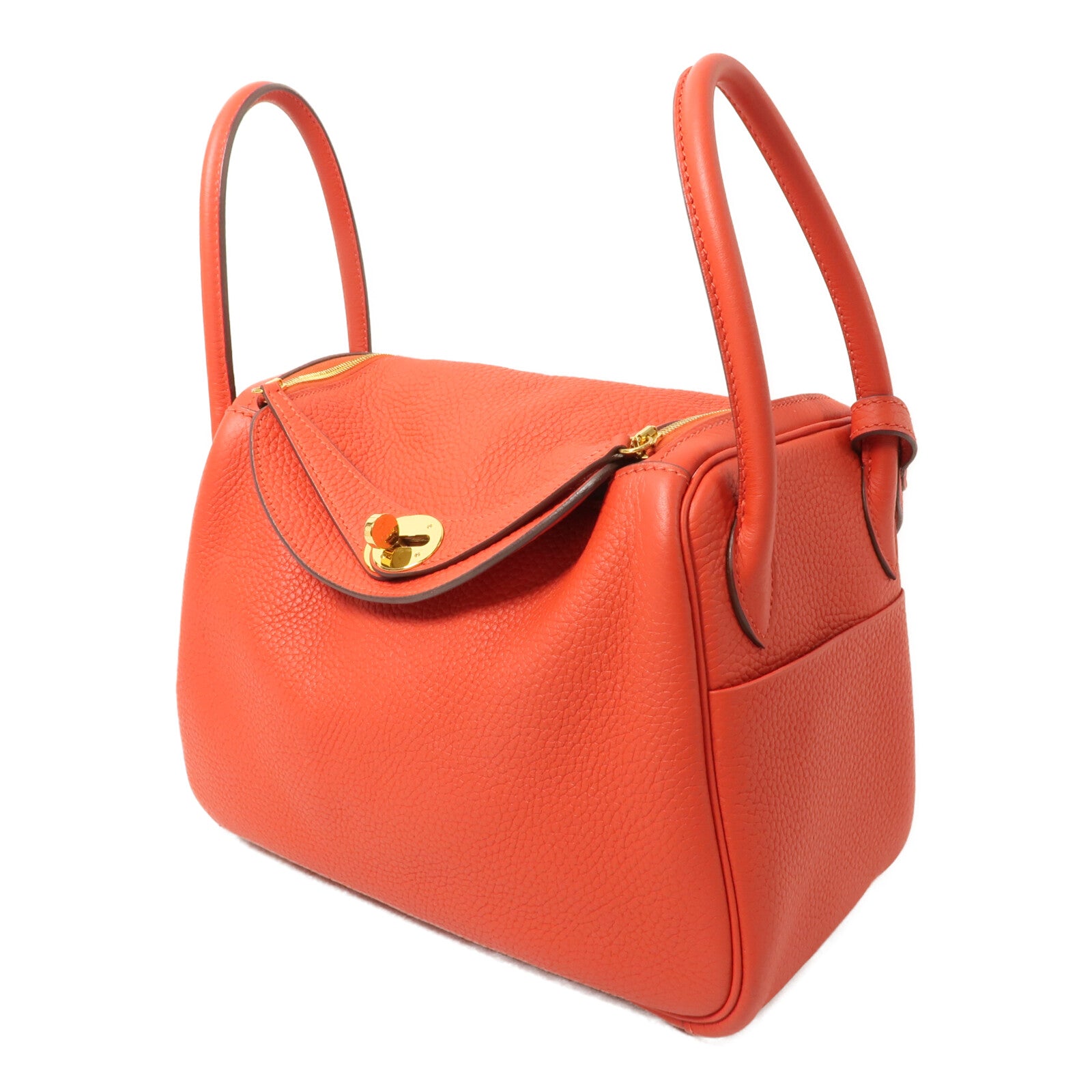 HERMES Clemence皮革Lindy 26手挽肩背兩用袋