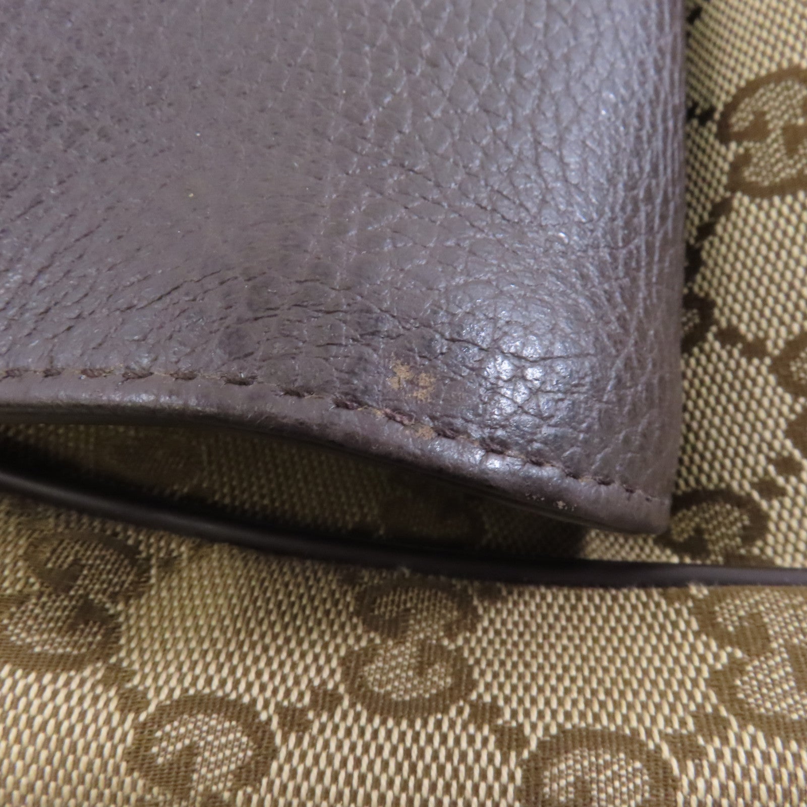 GUCCI 【激減優惠】帆布Messenger Bag銀扣肩背袋棕色