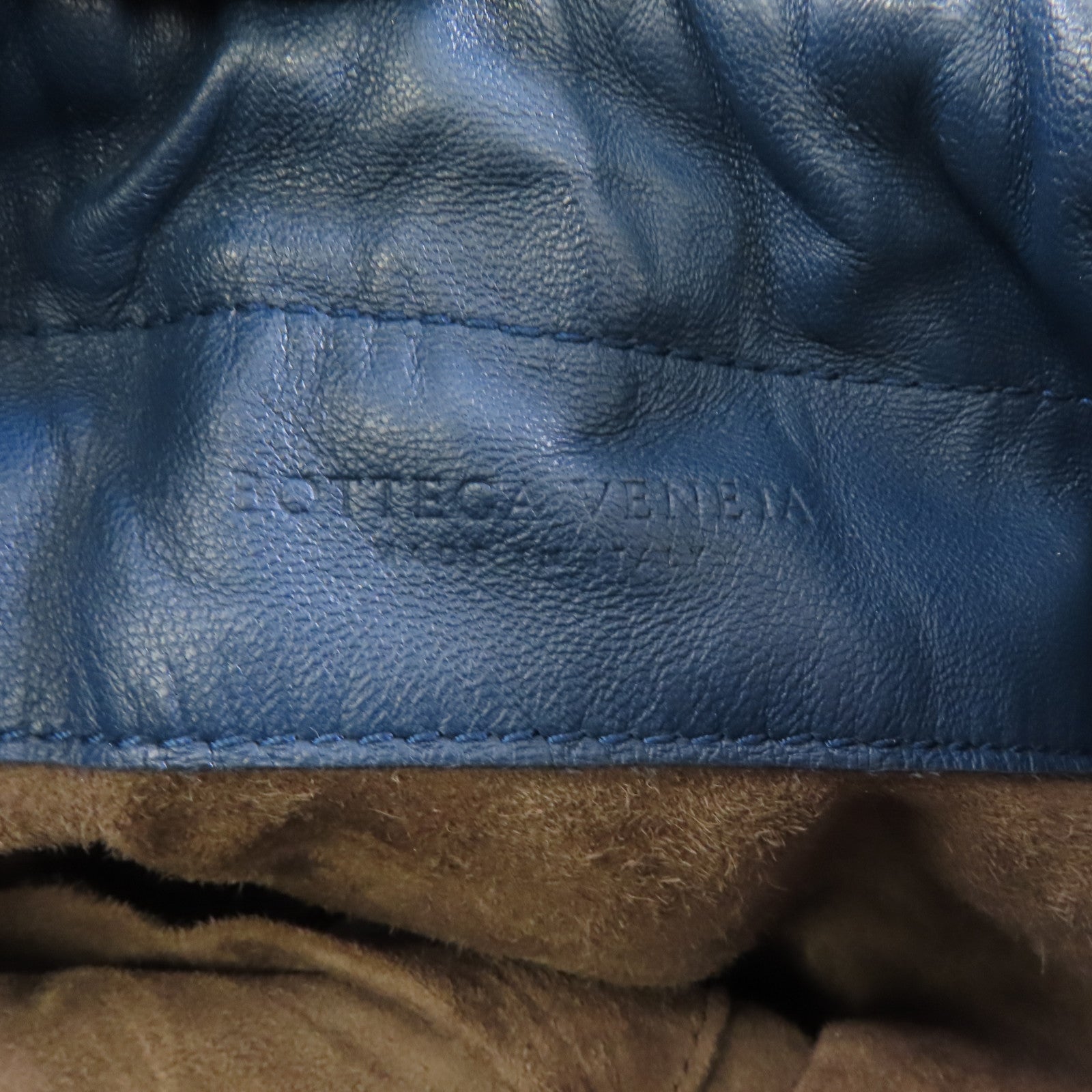BOTTEGA VENETA 皮革Shoulder Bag肩背袋深藍色