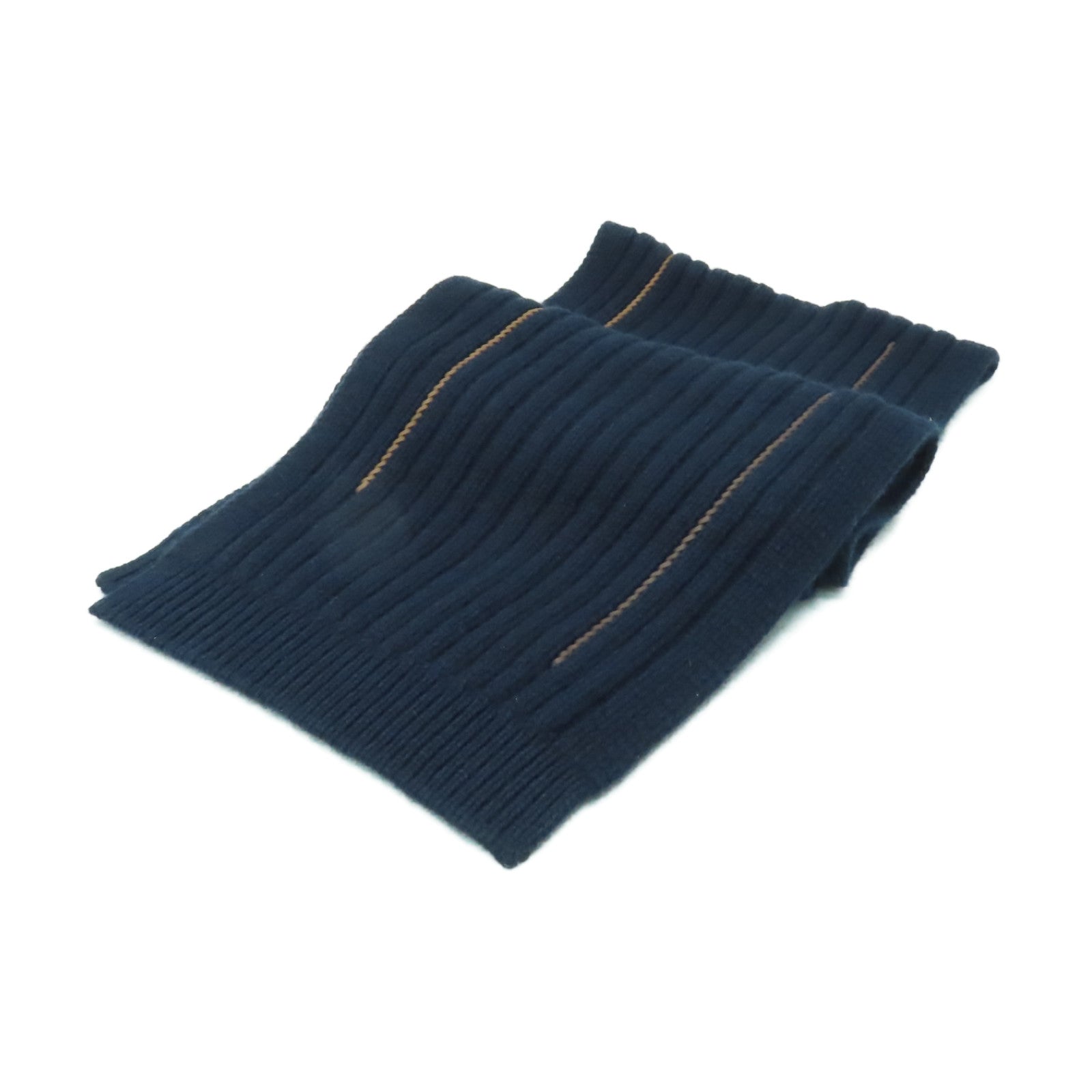 HERMES 【激減優惠】羊絨/絲質Scarf圍巾深藍色