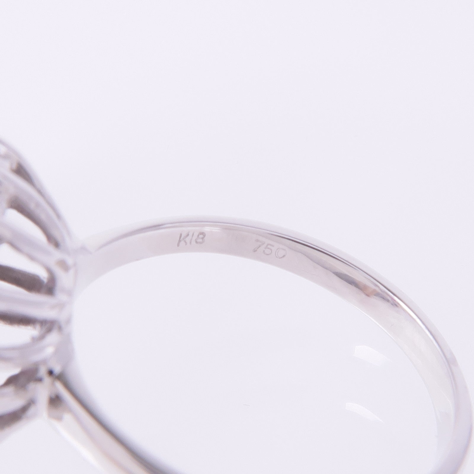 JEWELRY 18K白金Ruby Diamond Ring紅寶石/鑽石戒指US#6