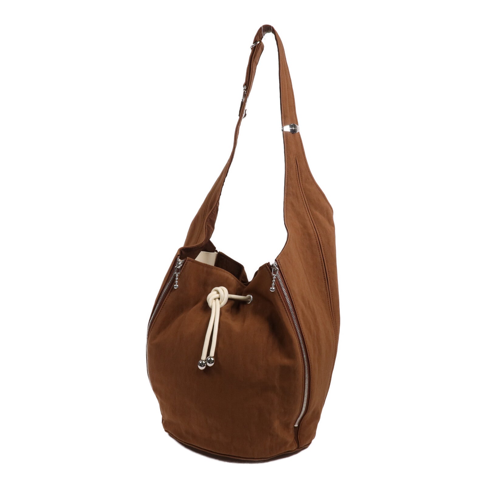 Tory Burch 帆布Large Zip銀扣肩背袋