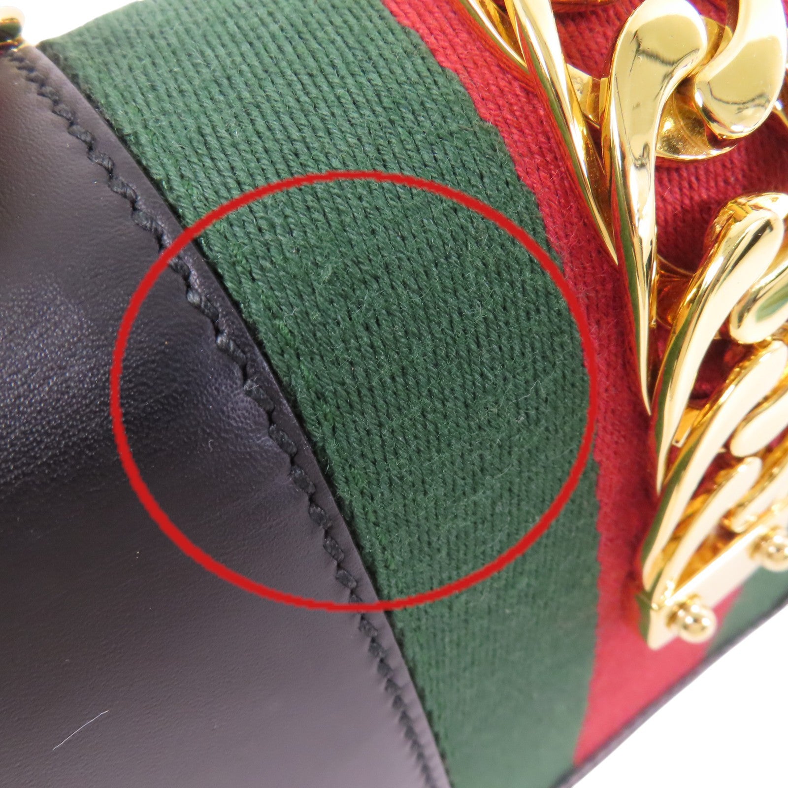 GUCCI 牛皮皮革Sylvie Min Bag金扣手挽肩背兩用袋