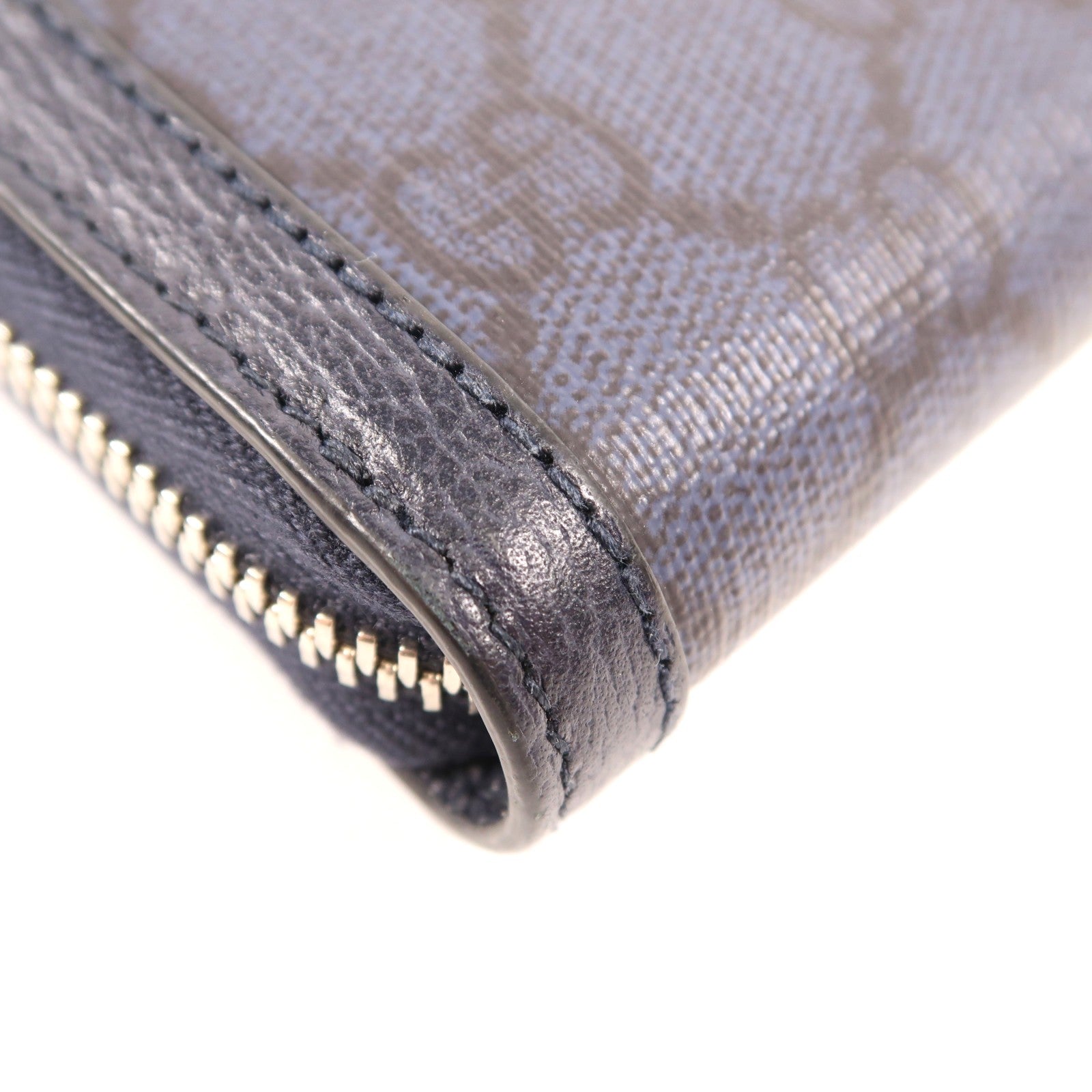GUCCI 塗層帆布Long Wallet銀扣長錢包