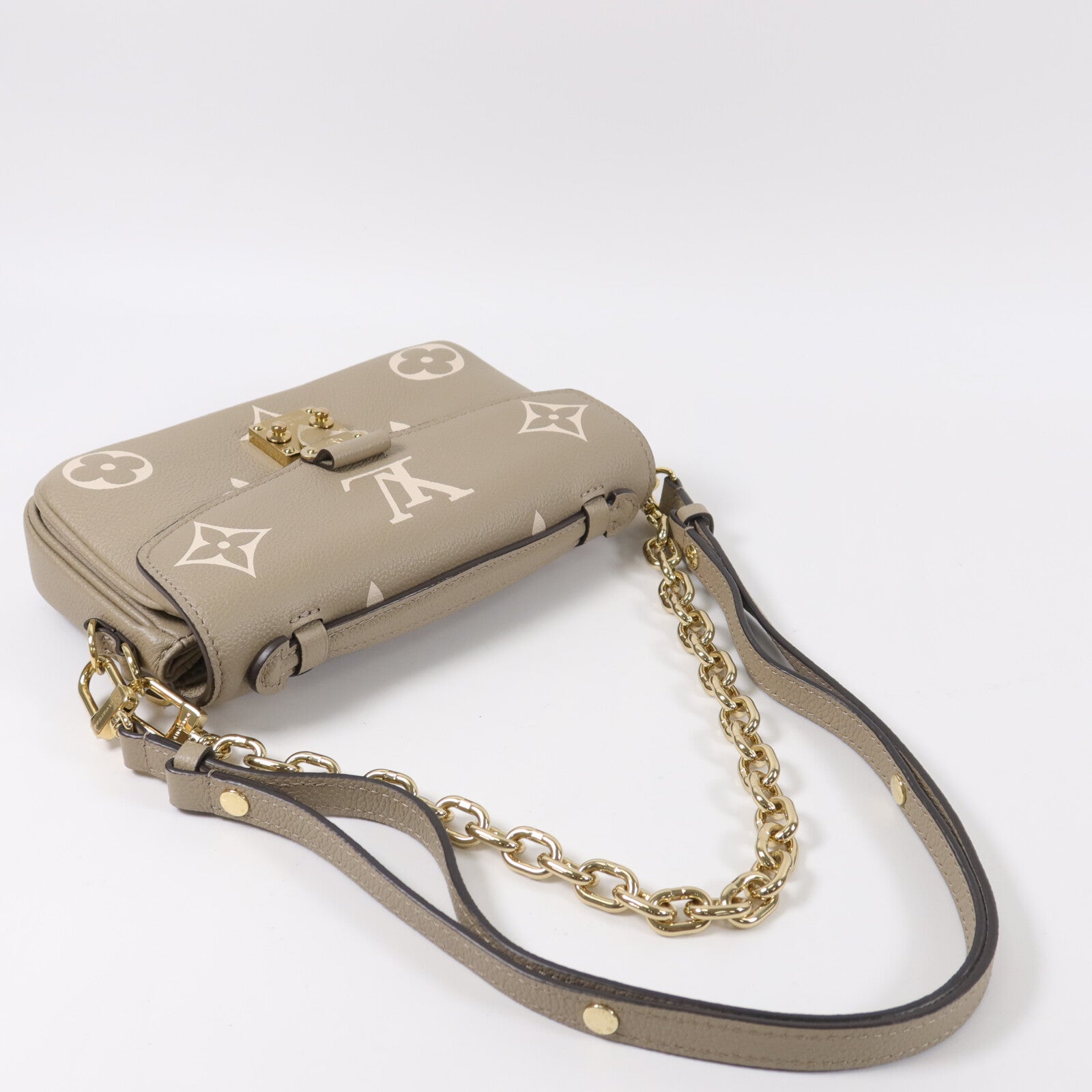 LOUIS VUITTON Monogram Empreinte Pochette Metis East West手挽肩背兩用袋