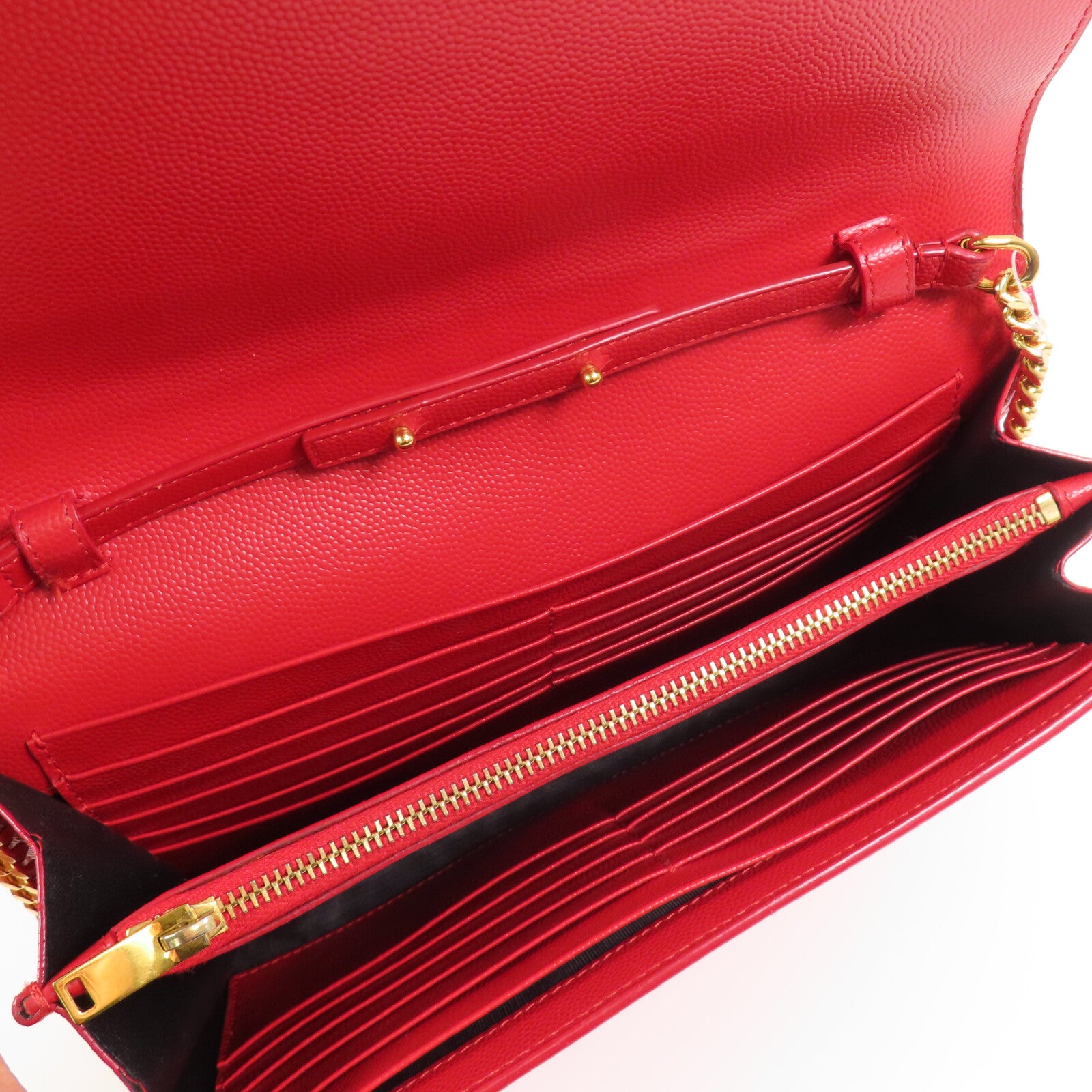 YVES SAINT LAURENT 牛皮皮革Kate Medium金扣鏈帶肩背袋