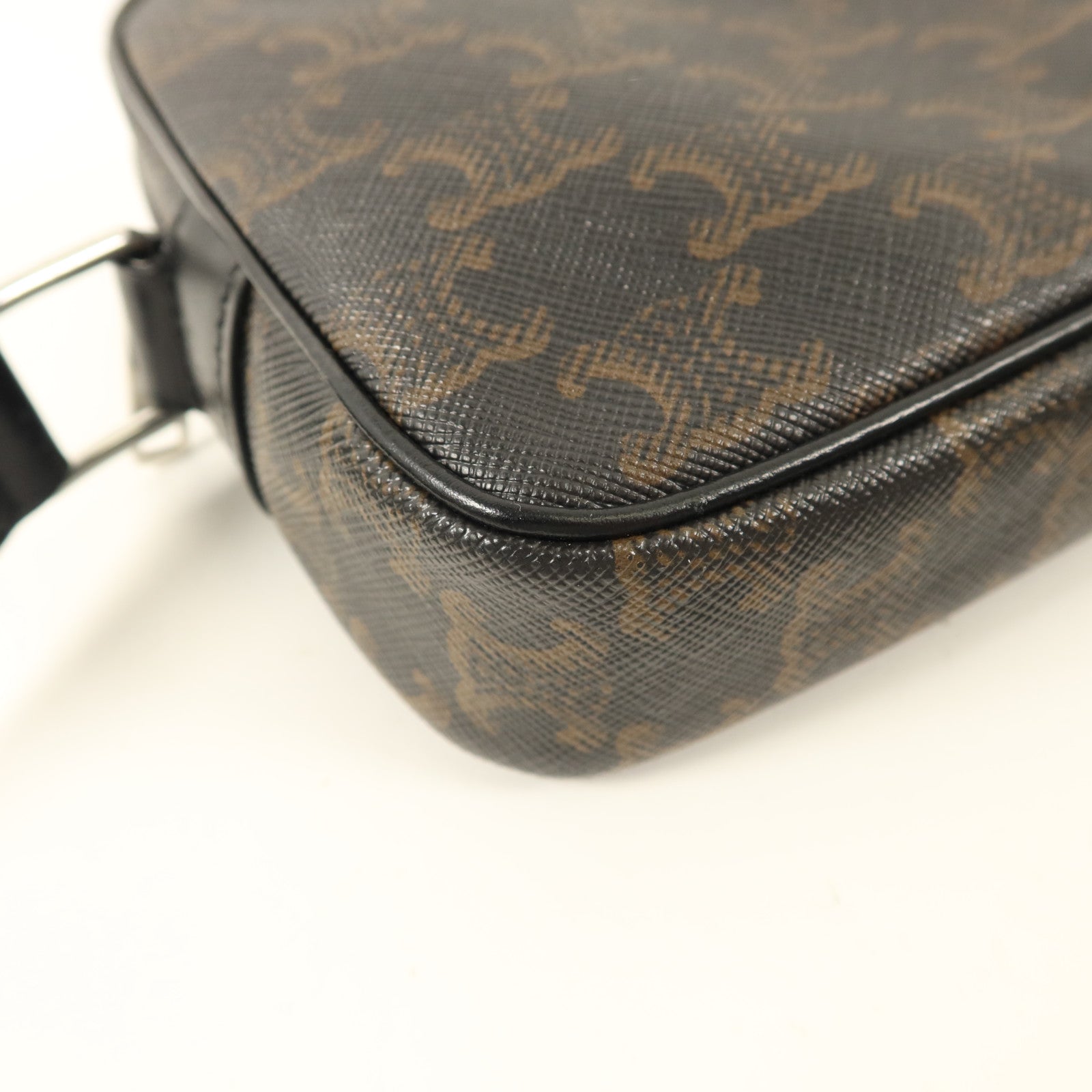 CELINE 塗層帆布Camera Bag銀扣肩背袋