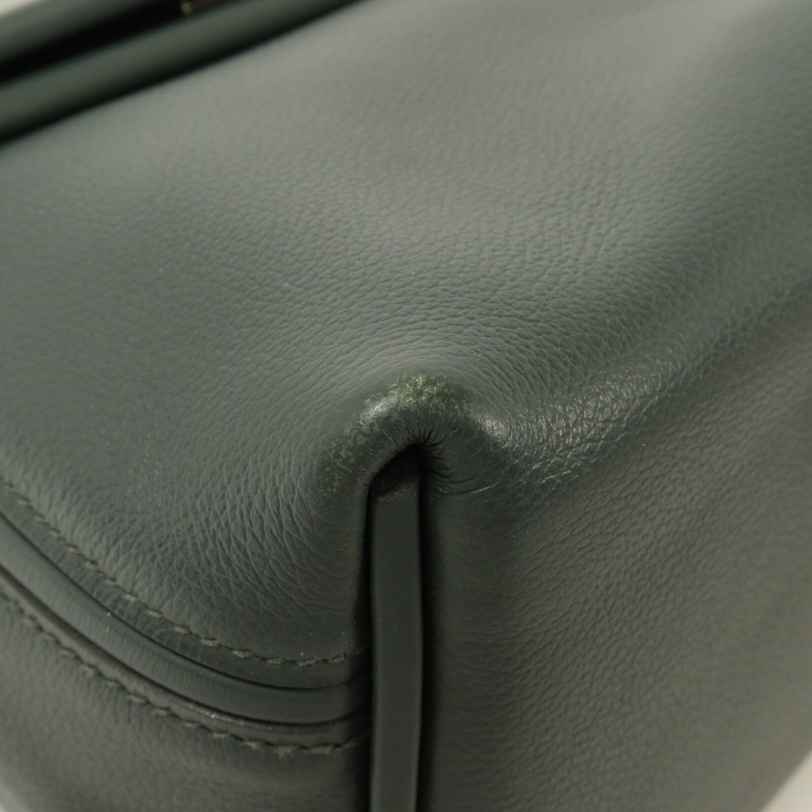 HERMES Evercolor皮革24/24 Mini手挽肩背兩用袋Vert Mangrove/Gris Pantin