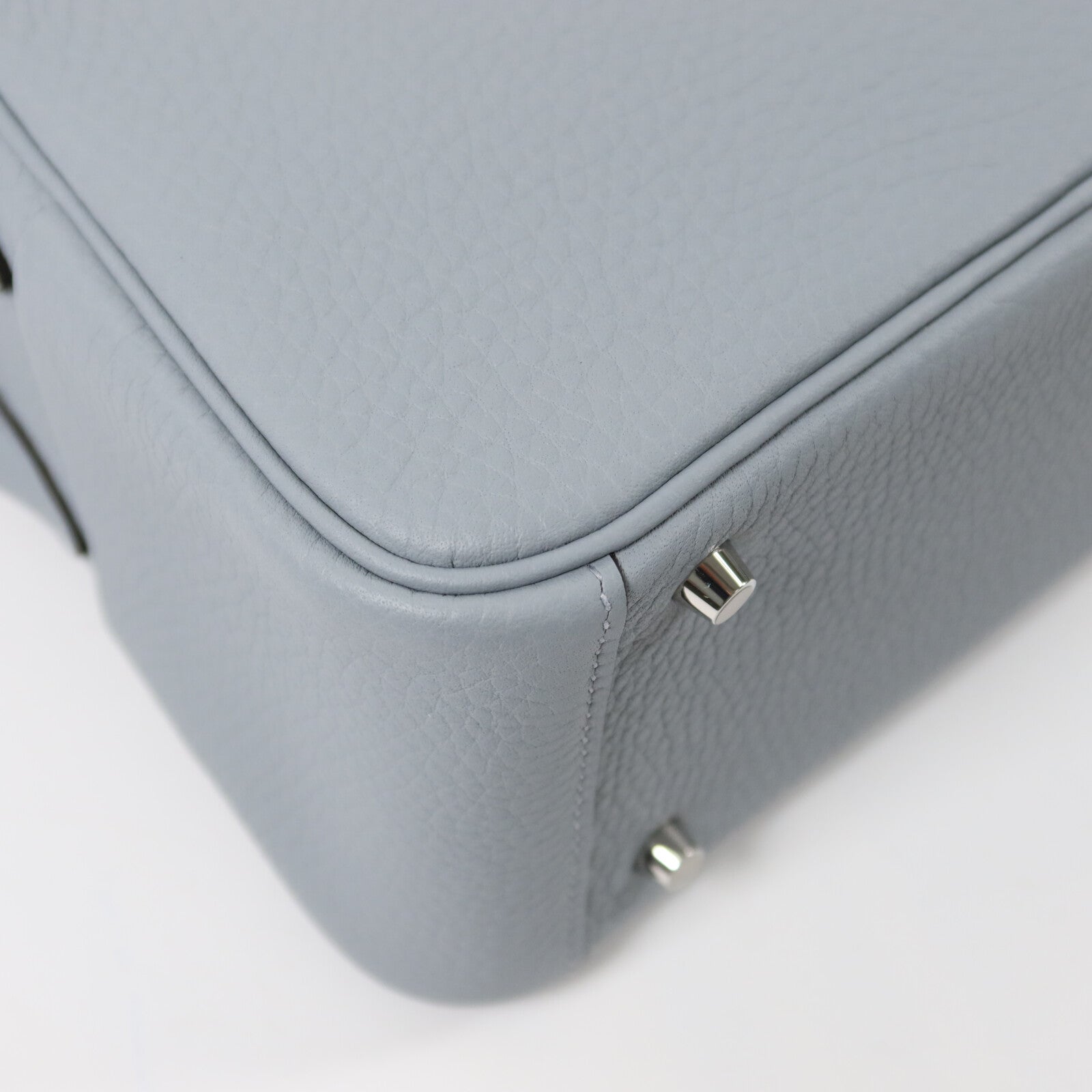 HERMES Clemence皮革Mini Lindy手挽肩背兩用袋Grey