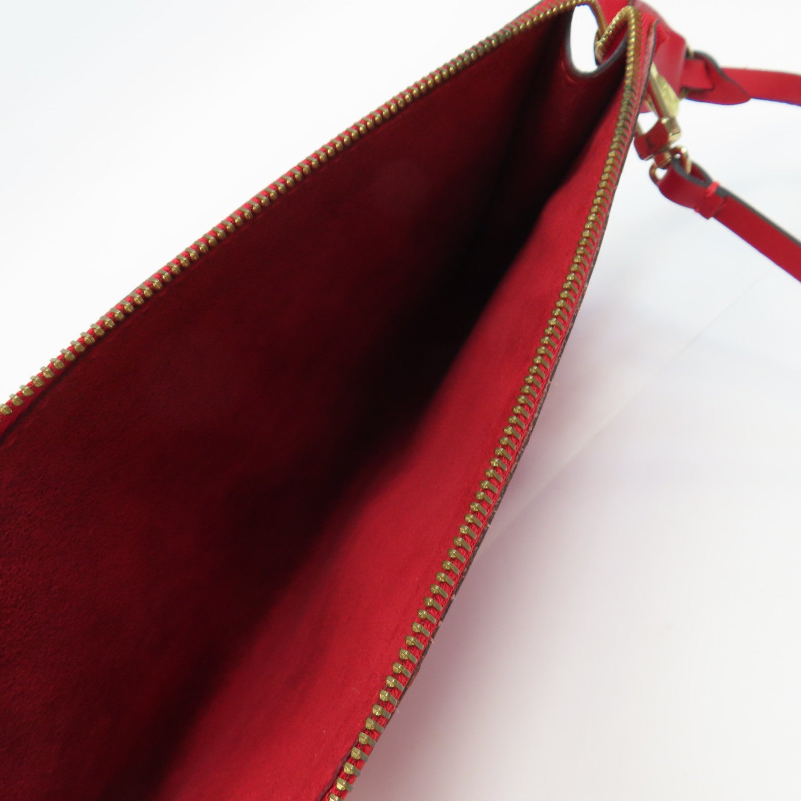 LOUIS VUITTON Epi Accessories Pouch金扣手挽袋紅色