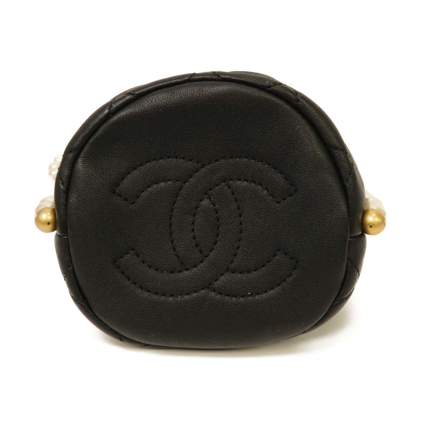 CHANEL 菱格羊皮皮革Shoulder Bag金扣肩背袋黒色