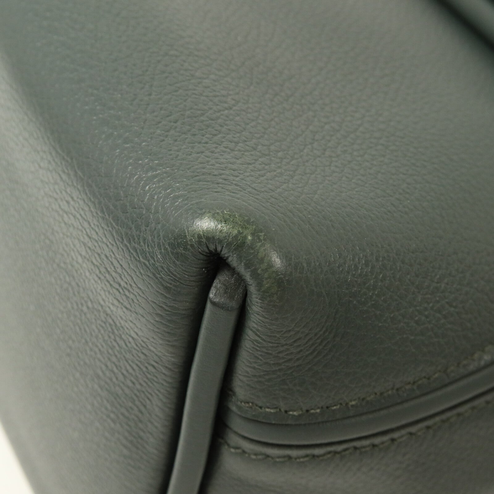 HERMES Evercolor皮革24/24 Mini手挽肩背兩用袋Vert Mangrove/Gris Pantin