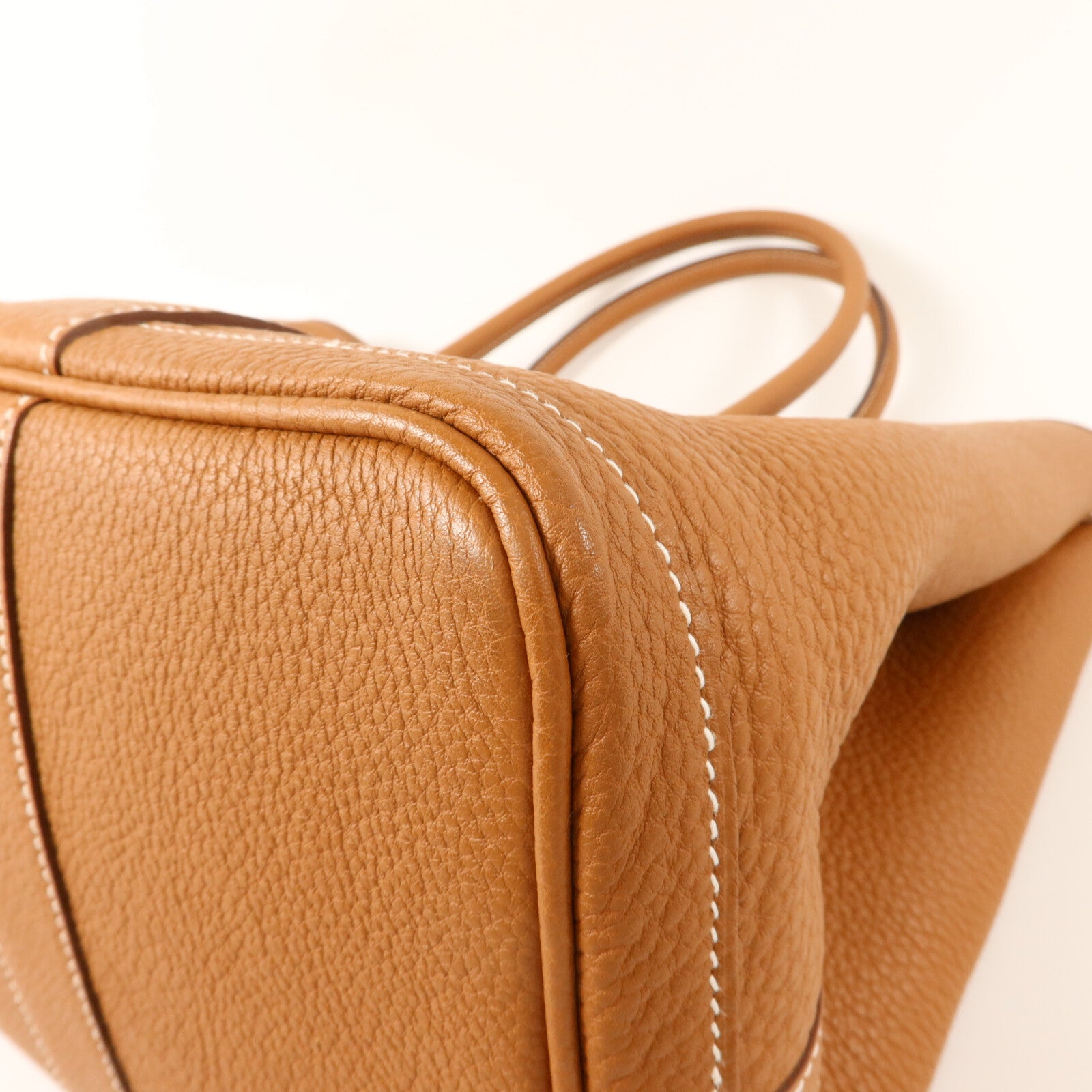 HERMES Negonda皮革Garden Party PM手挽袋Gold