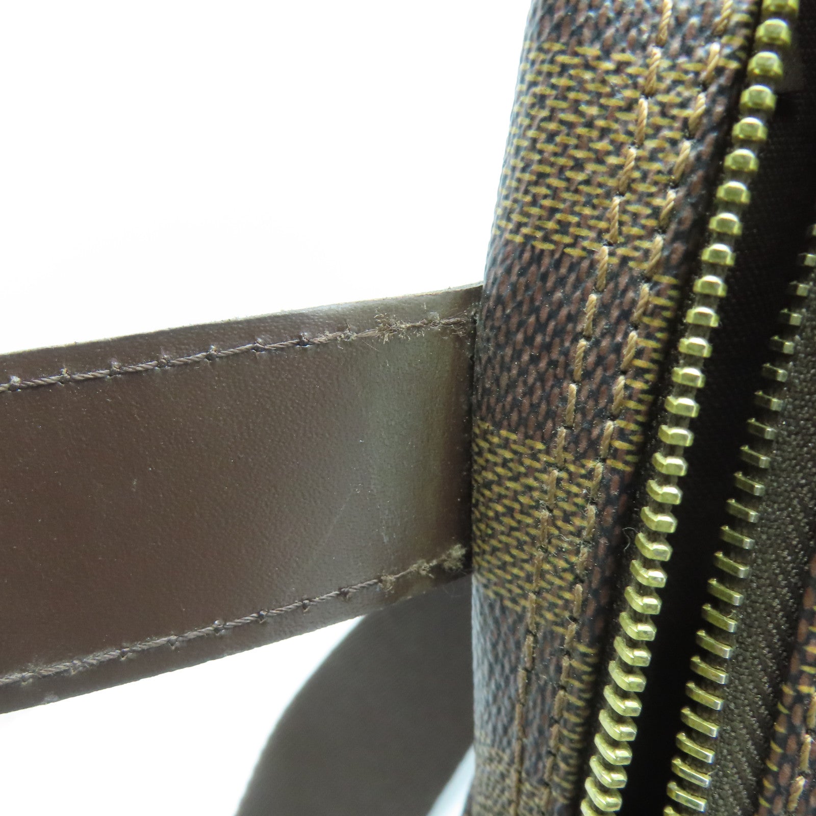 LOUIS VUITTON 【激減優惠】Damier Ebene Olav PM金扣肩背袋啡色