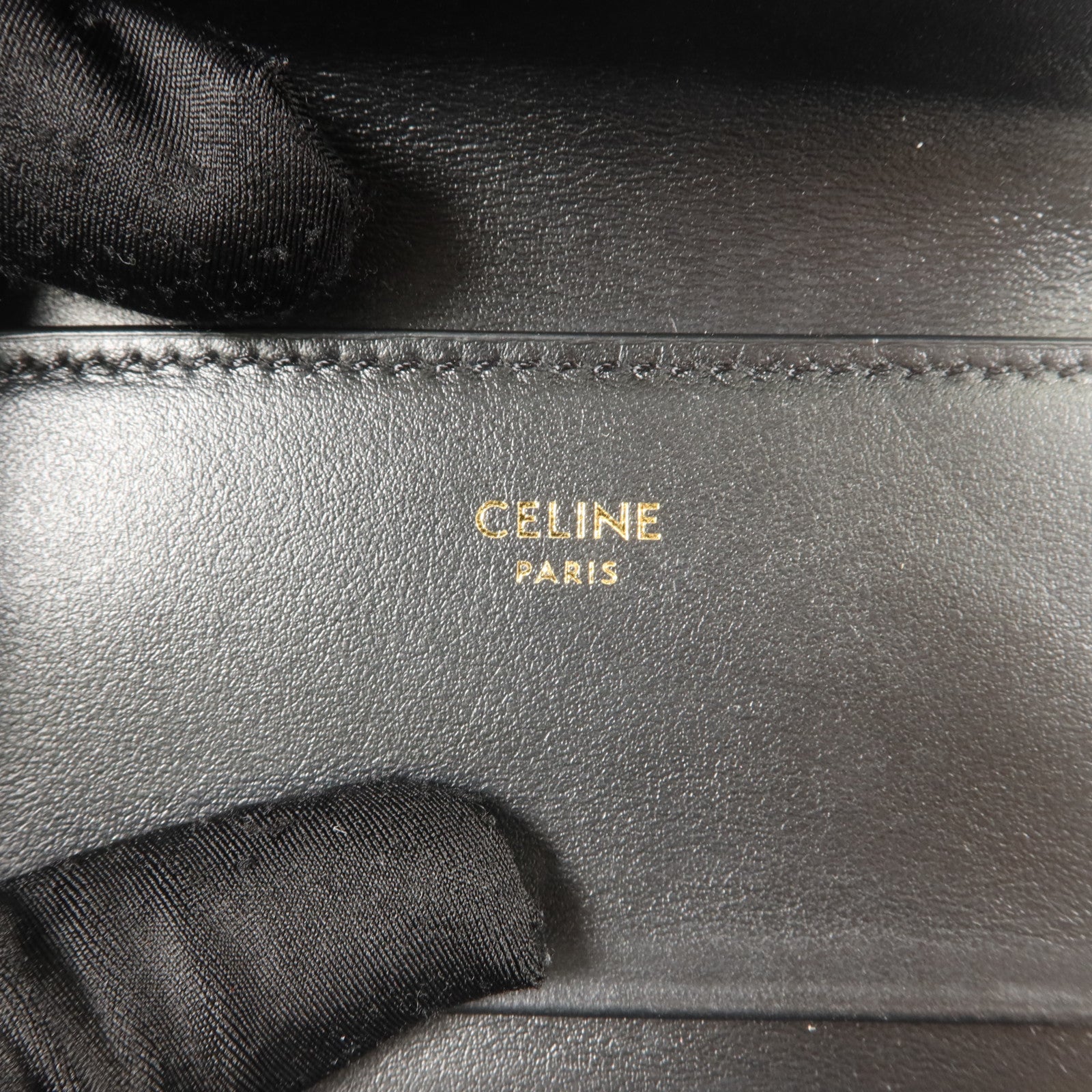 CELINE 牛皮皮革Triomphe Compact Wallet錢包