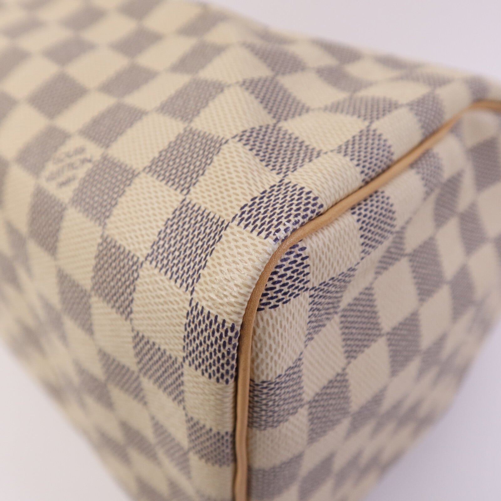 LOUIS VUITTON Damier Azur Speedy 30金扣手挽袋