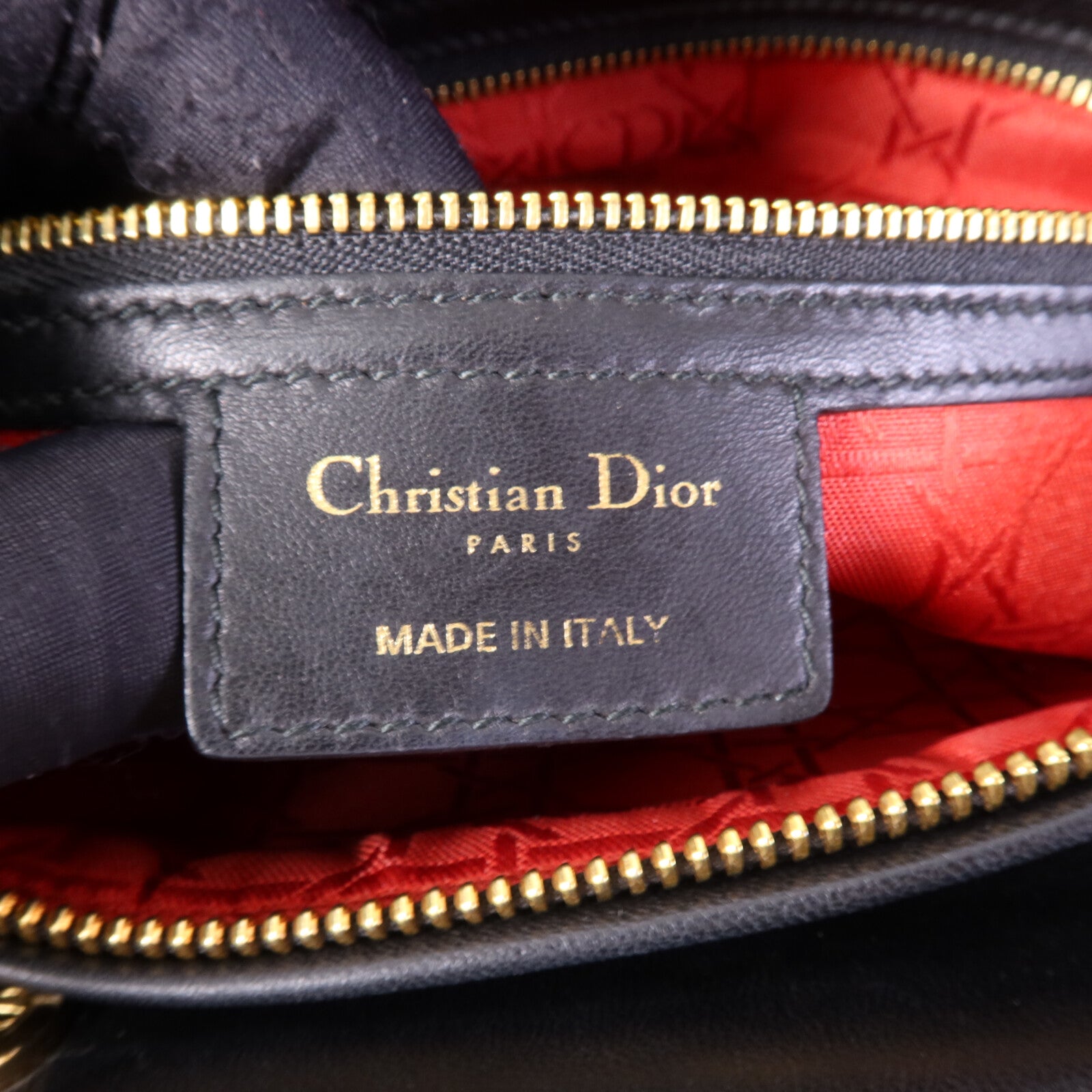 Dior 羊皮皮革Lady Dior GM金扣手挽肩背兩用袋