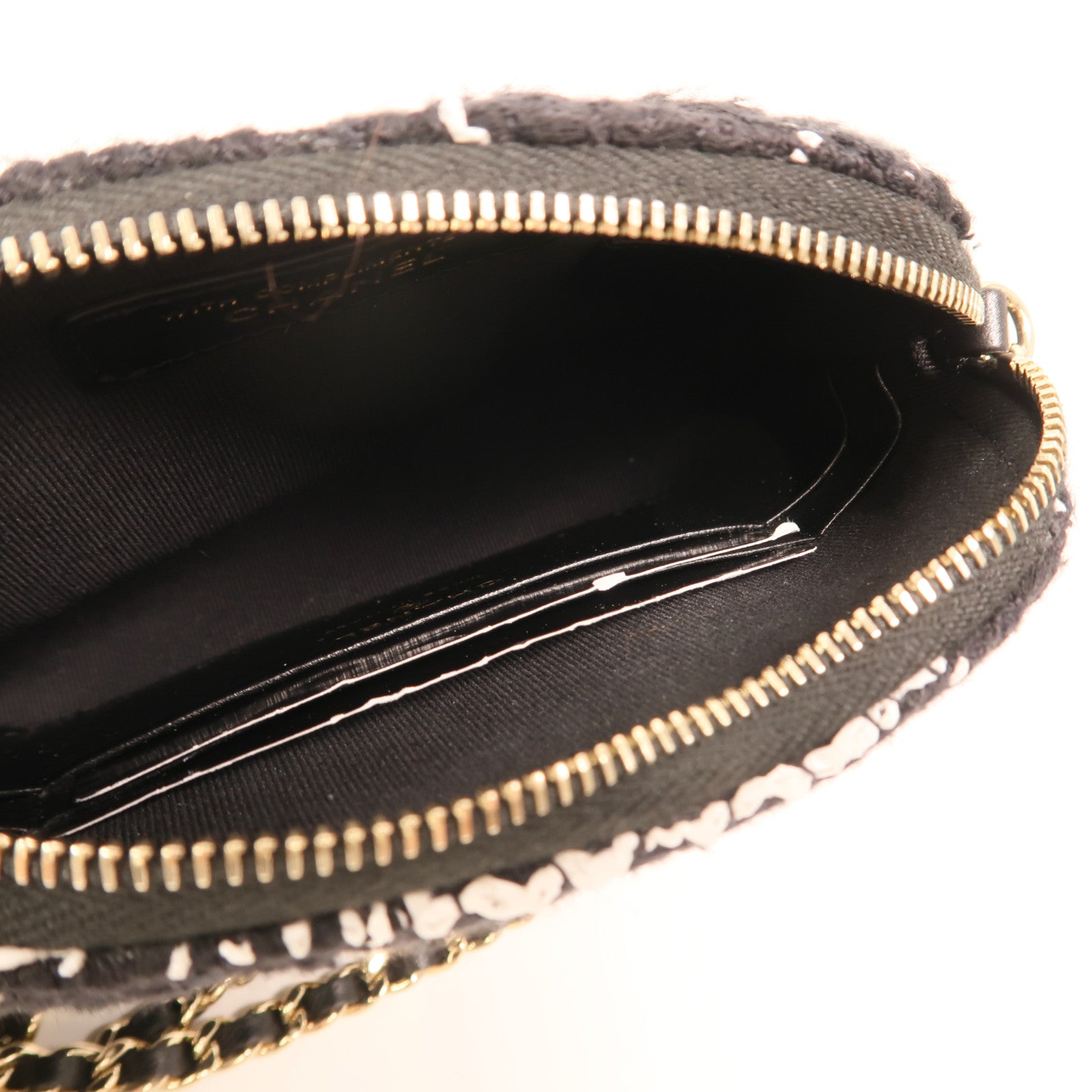 CHANEL 粗花呢Mini Clutch With Chain Bag金扣鏈帶肩背袋