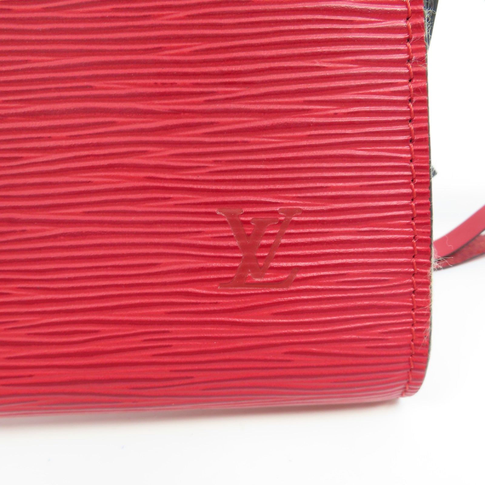 LOUIS VUITTON Epi Accessories Pouch金扣手挽袋紅色