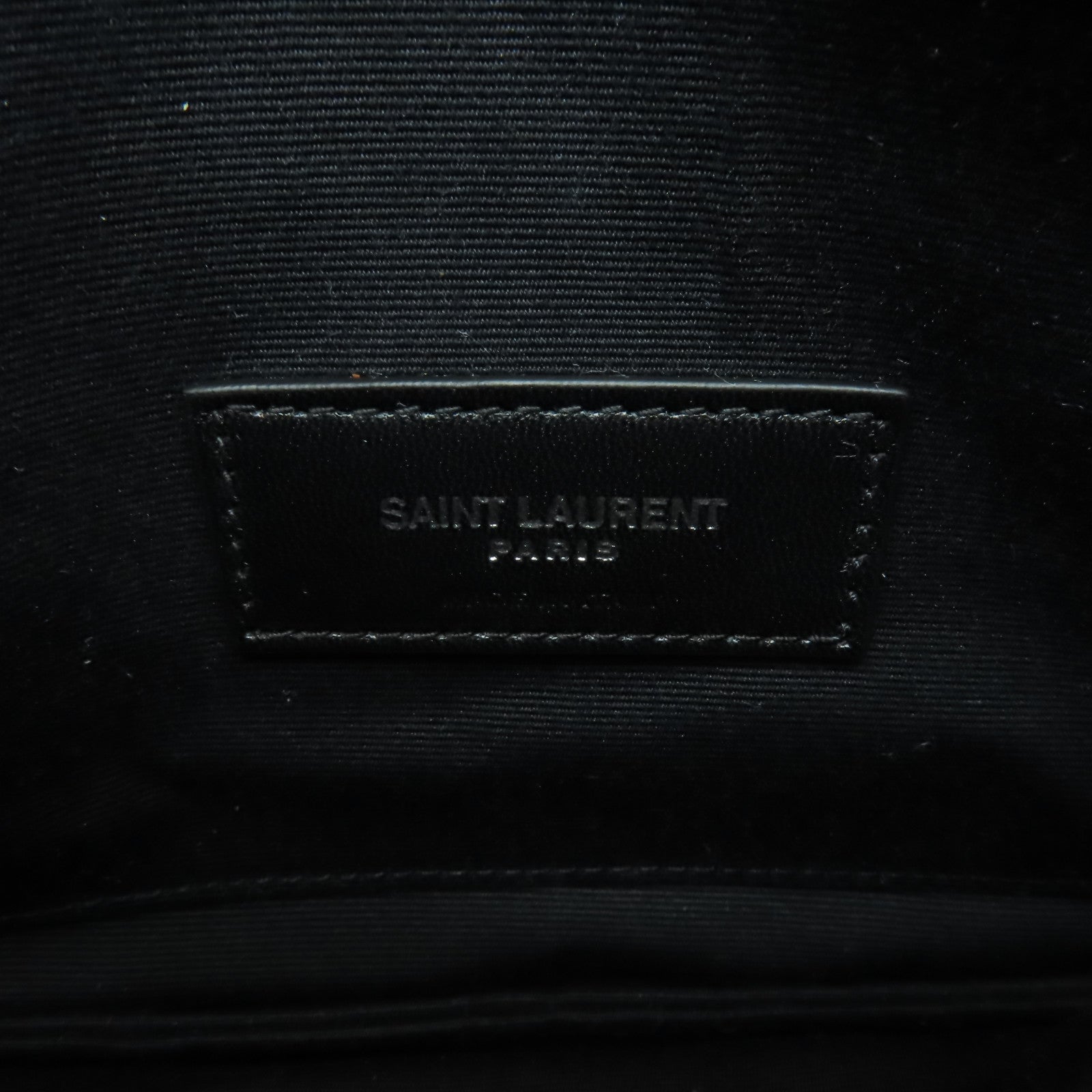 SAINT LAURENT 【激減優惠】牛皮皮革Clutch Bag銀扣錢包銀色