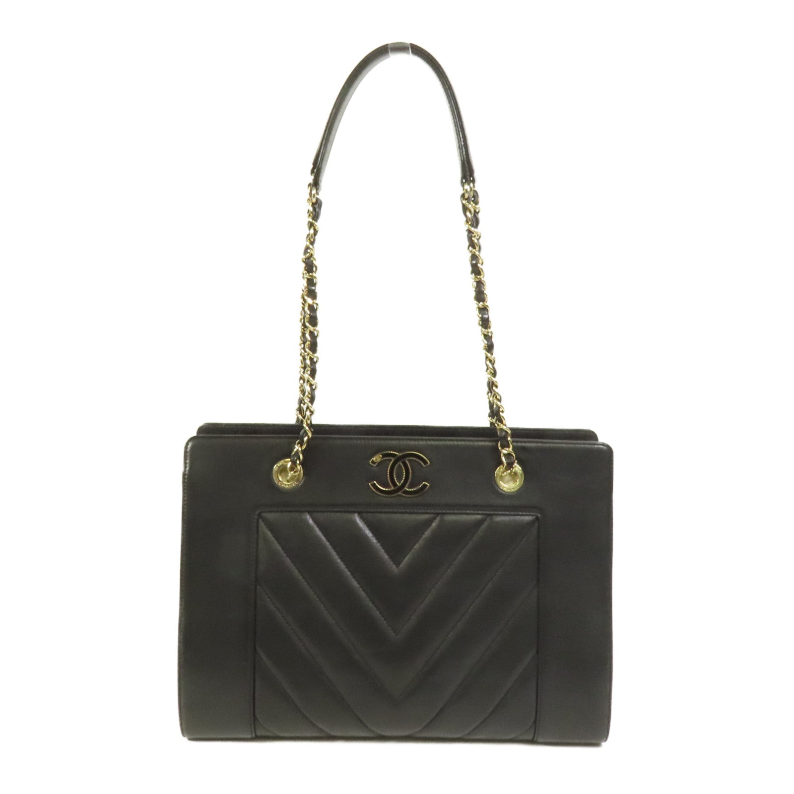 CHANEL 牛皮皮革Shoulder Bag金扣肩背袋