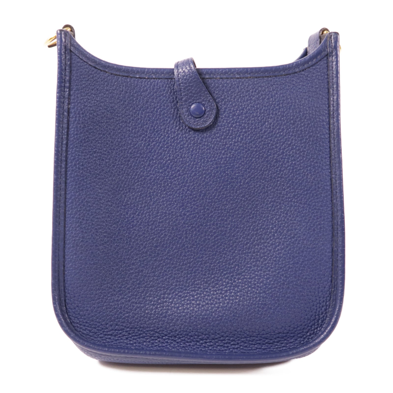 HERMES Clemence皮革Evelyne TPM金扣肩背袋Bleu Saphir