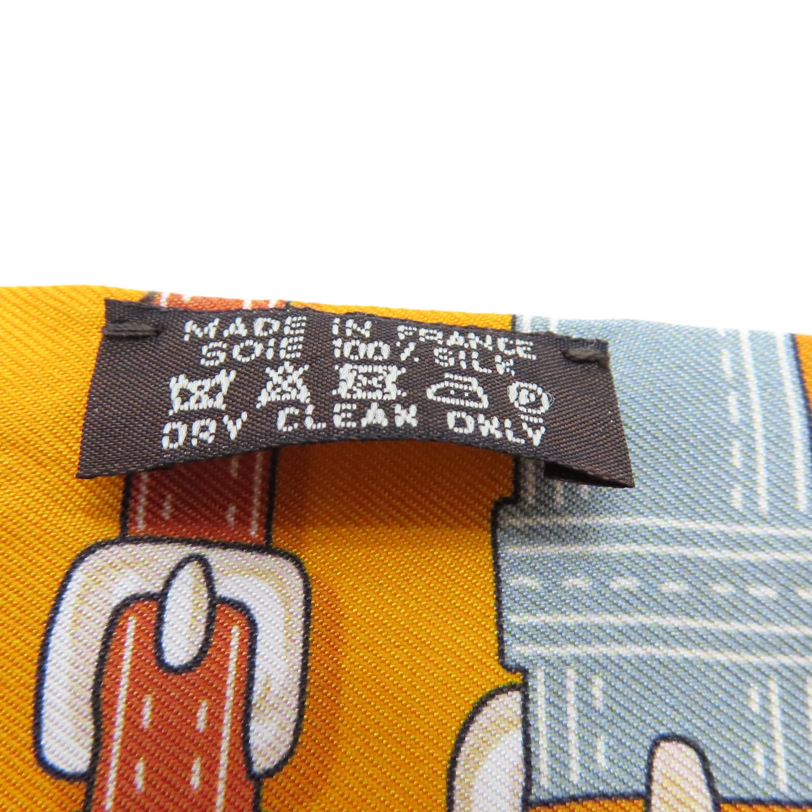 HERMES 絲質Twilly絲巾橙色
