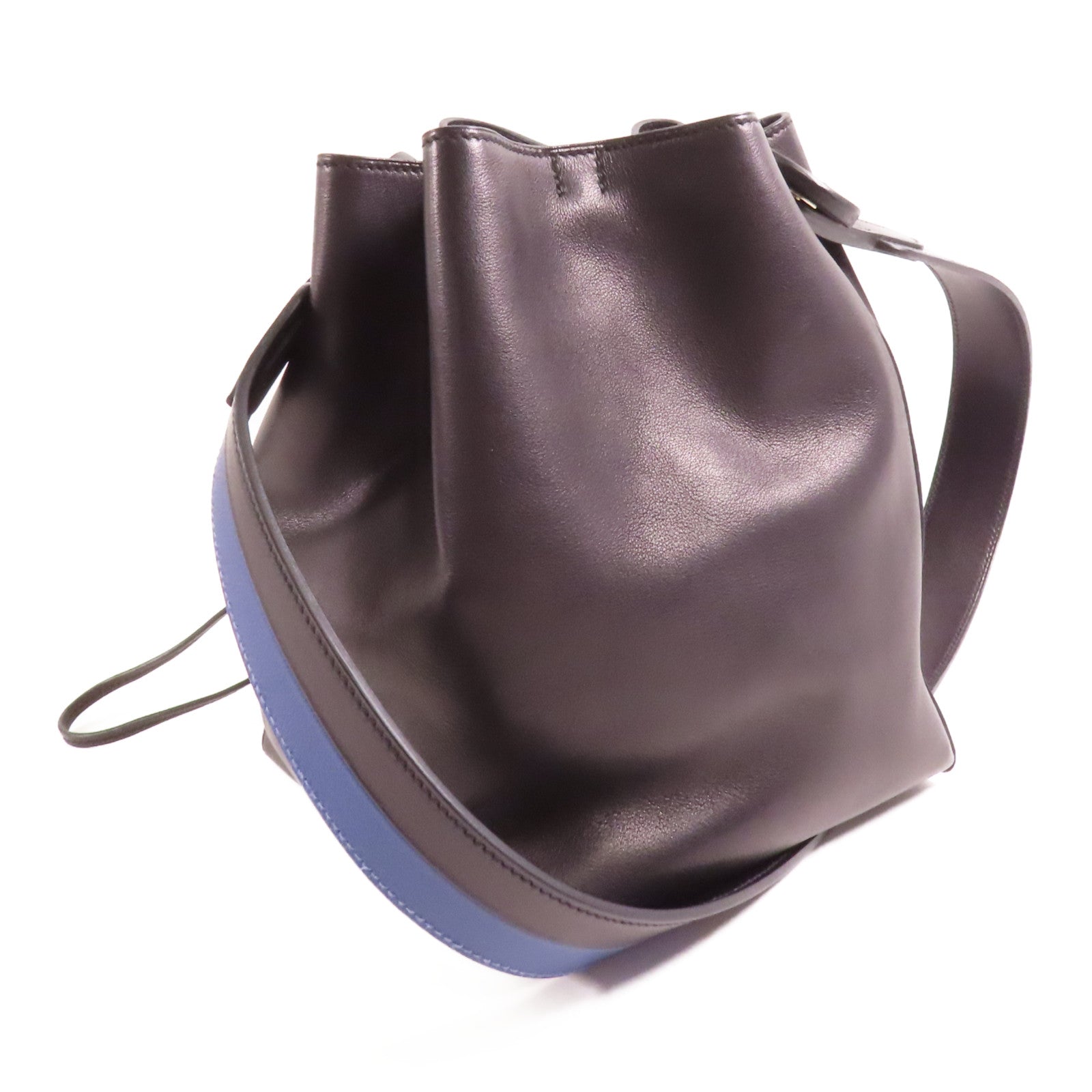 HERMES Licol 17 Shoulder Bag Swift Leather Black