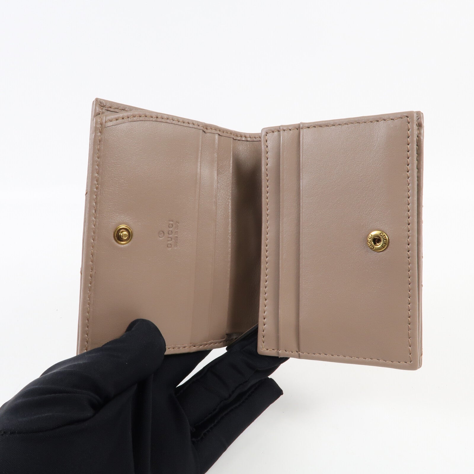 GUCCI 牛皮皮革Wallet金扣錢包