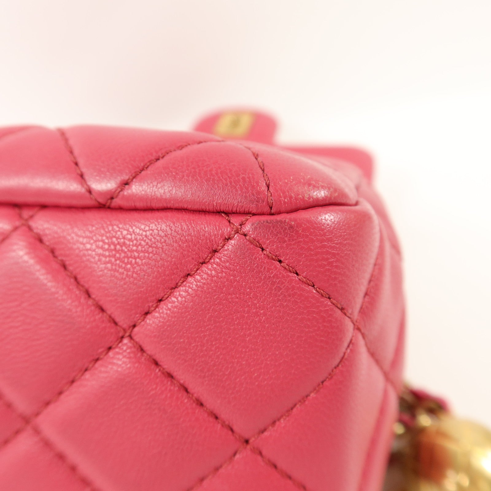CHANEL 羊皮皮革Mini Classic 17鏈帶肩背袋