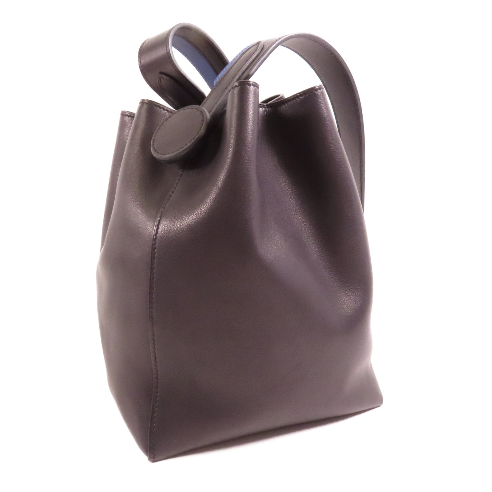 HERMES Licol 17 Shoulder Bag Swift Leather Black