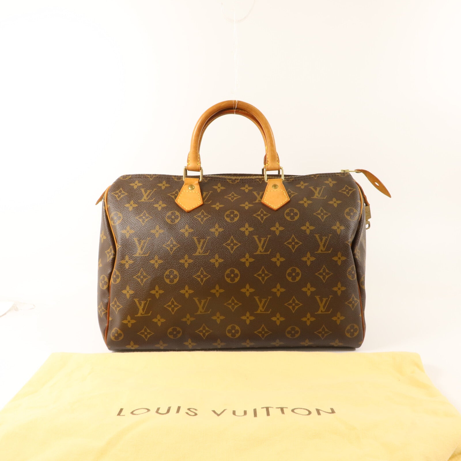 LOUIS VUITTON Monogram Speedy 35金扣手挽袋