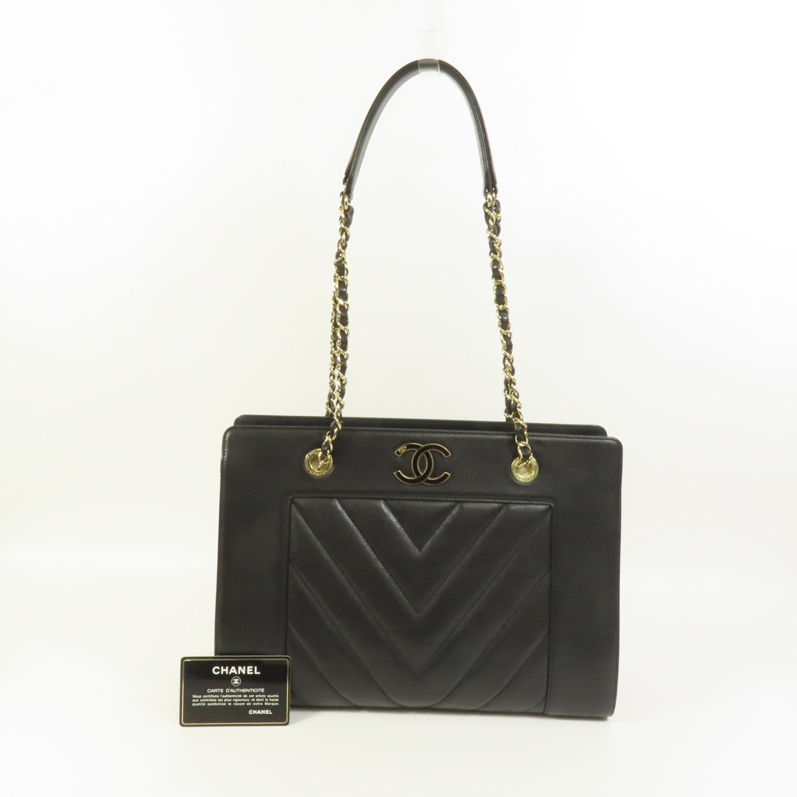 CHANEL 牛皮皮革Shoulder Bag金扣肩背袋