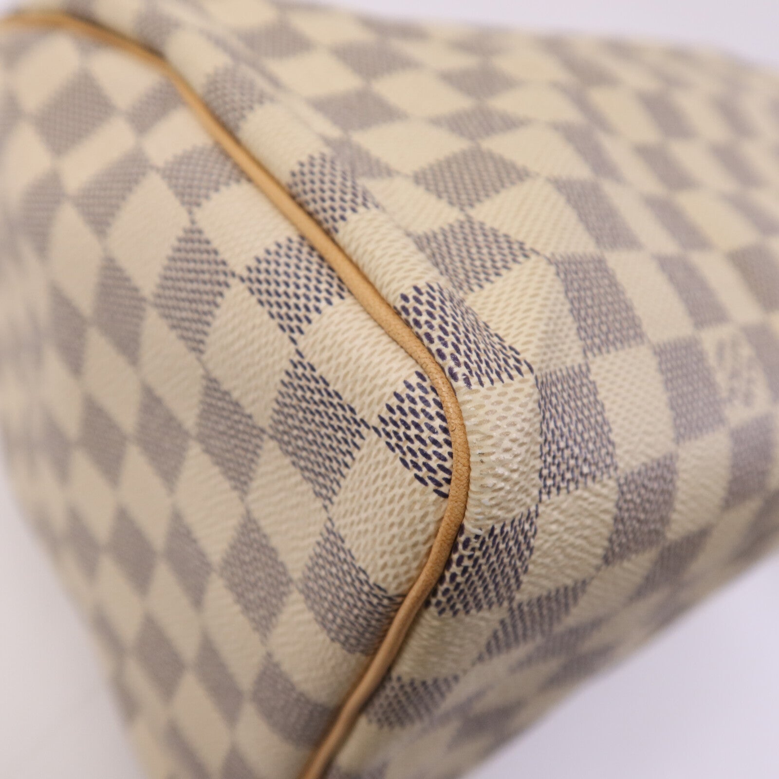 LOUIS VUITTON Damier Azur Speedy 30金扣手挽袋