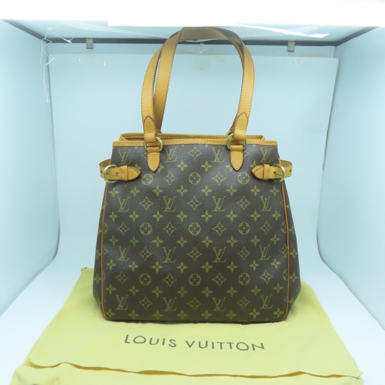 LOUIS VUITTON 【清倉大減價】Monogram Batignolles Vertical金扣肩背袋啡色