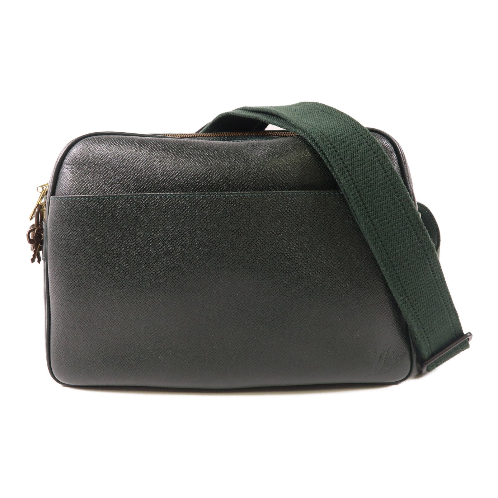 LOUIS VUITTON Taiga Reporter PM金扣肩背袋